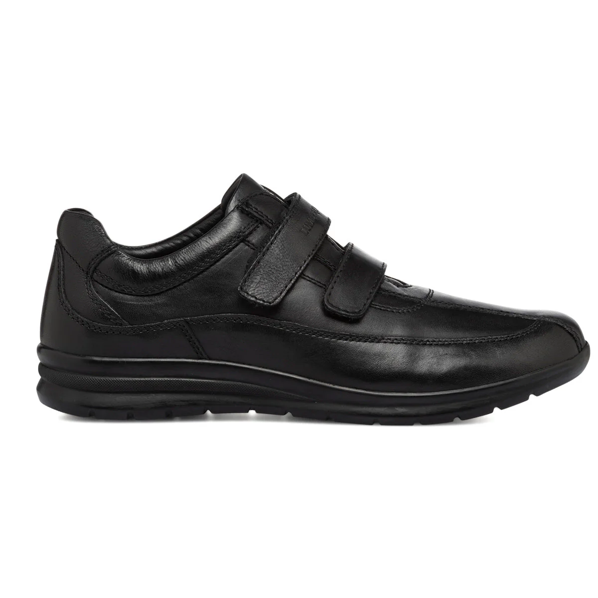 Scarpe casual nere in pelle da uomo con doppio velcro Lumberjack Serra