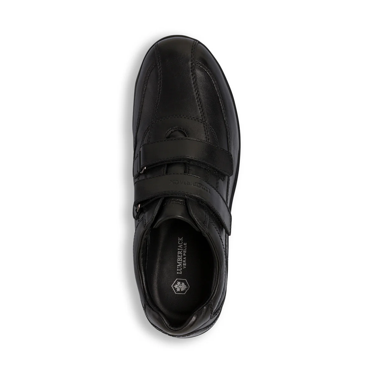 Scarpe casual nere in pelle da uomo con logo laterale Lumberjack Serra - Image 6