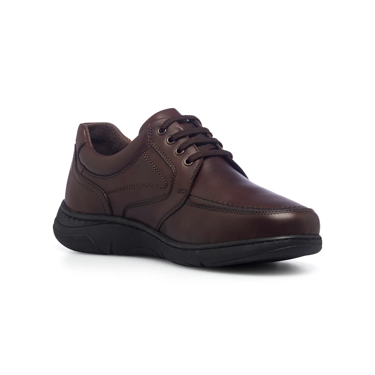 Scarpe comfort marroni da uomo in pelle P Essentials - Image 5