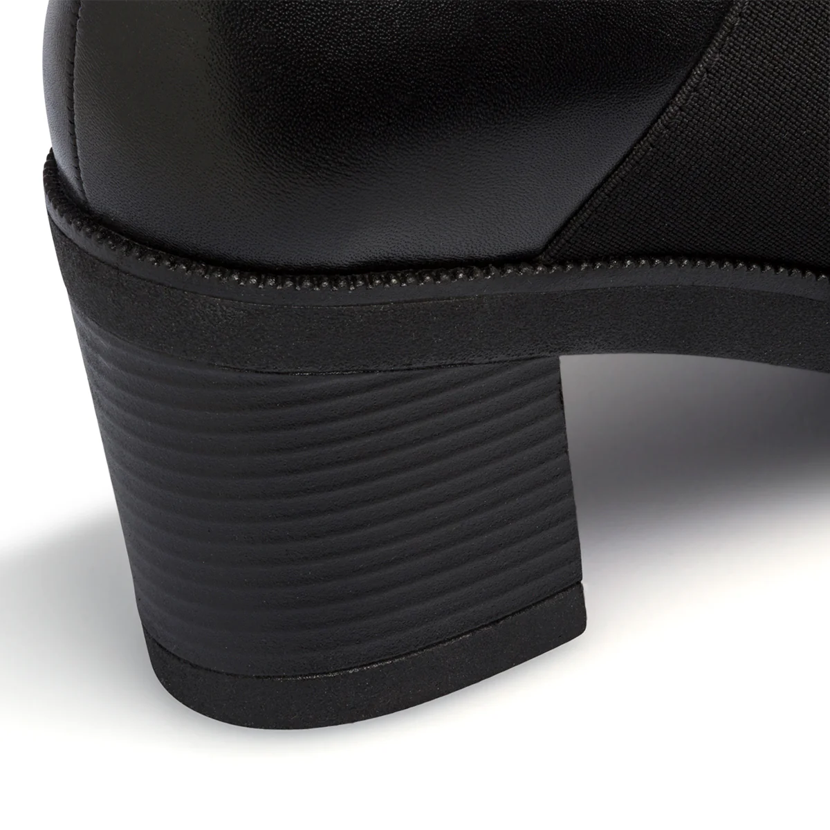 Scarpe comfort nere da donna con inserti elastici e tacco 6 cm Formawell - Image 7