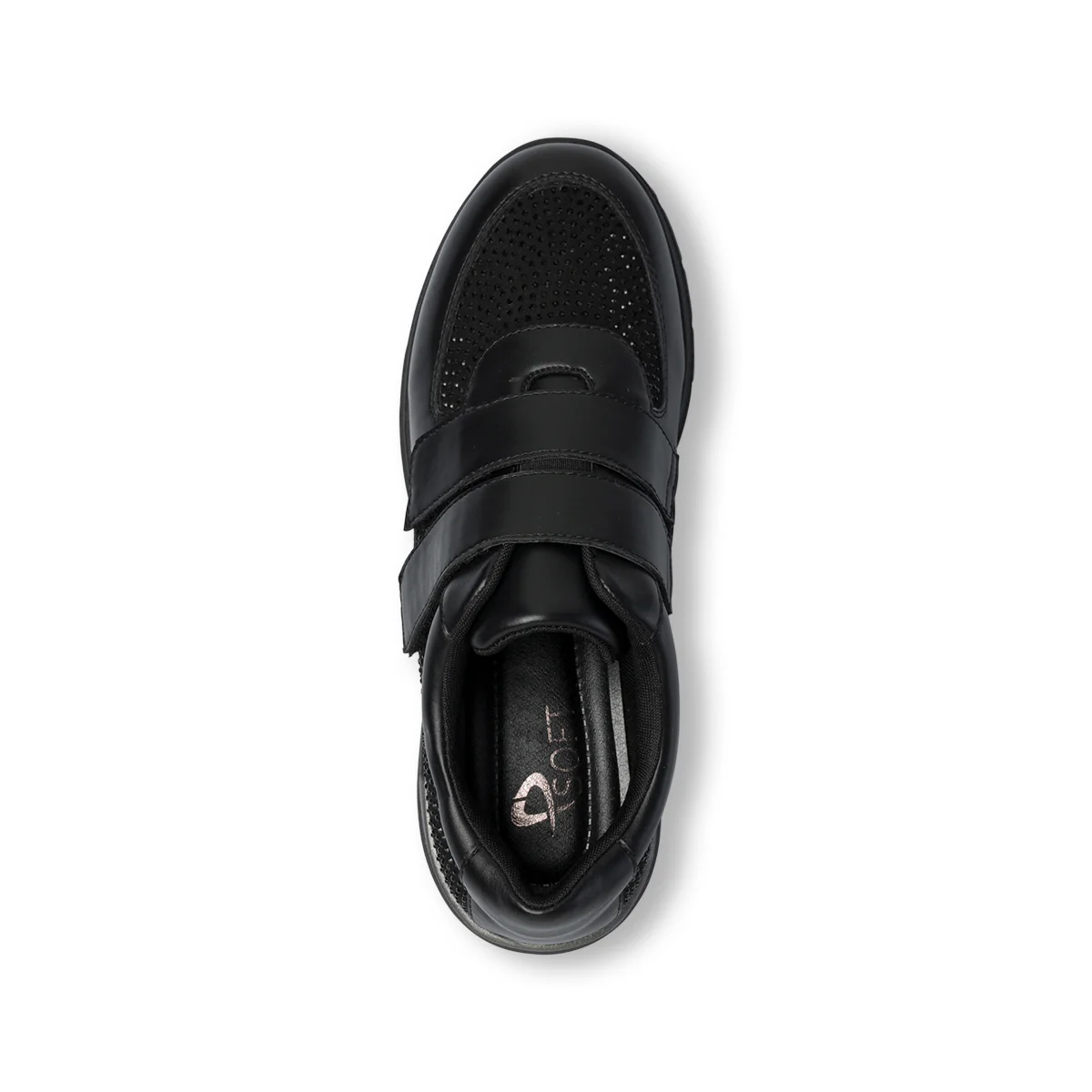 Scarpe comfort nere da donna con strass P Soft - Image 10