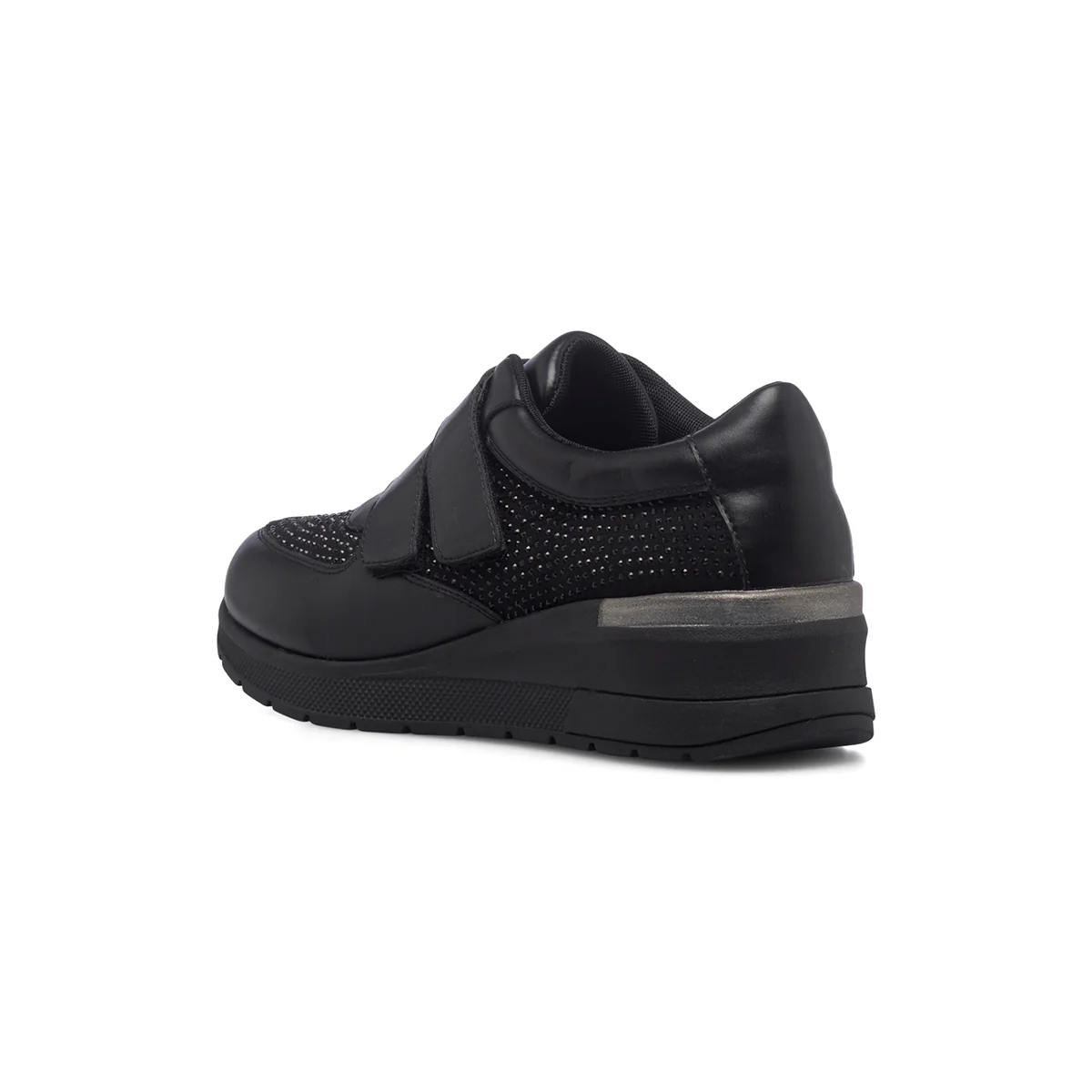 Scarpe comfort nere da donna con strass P Soft - Image 4