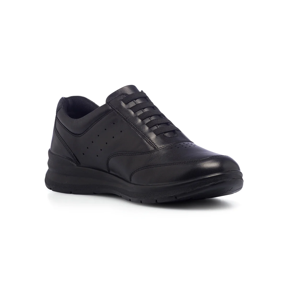 Scarpe comfort nere da uomo in pelle con dettagli traforati P Soft - Image 5