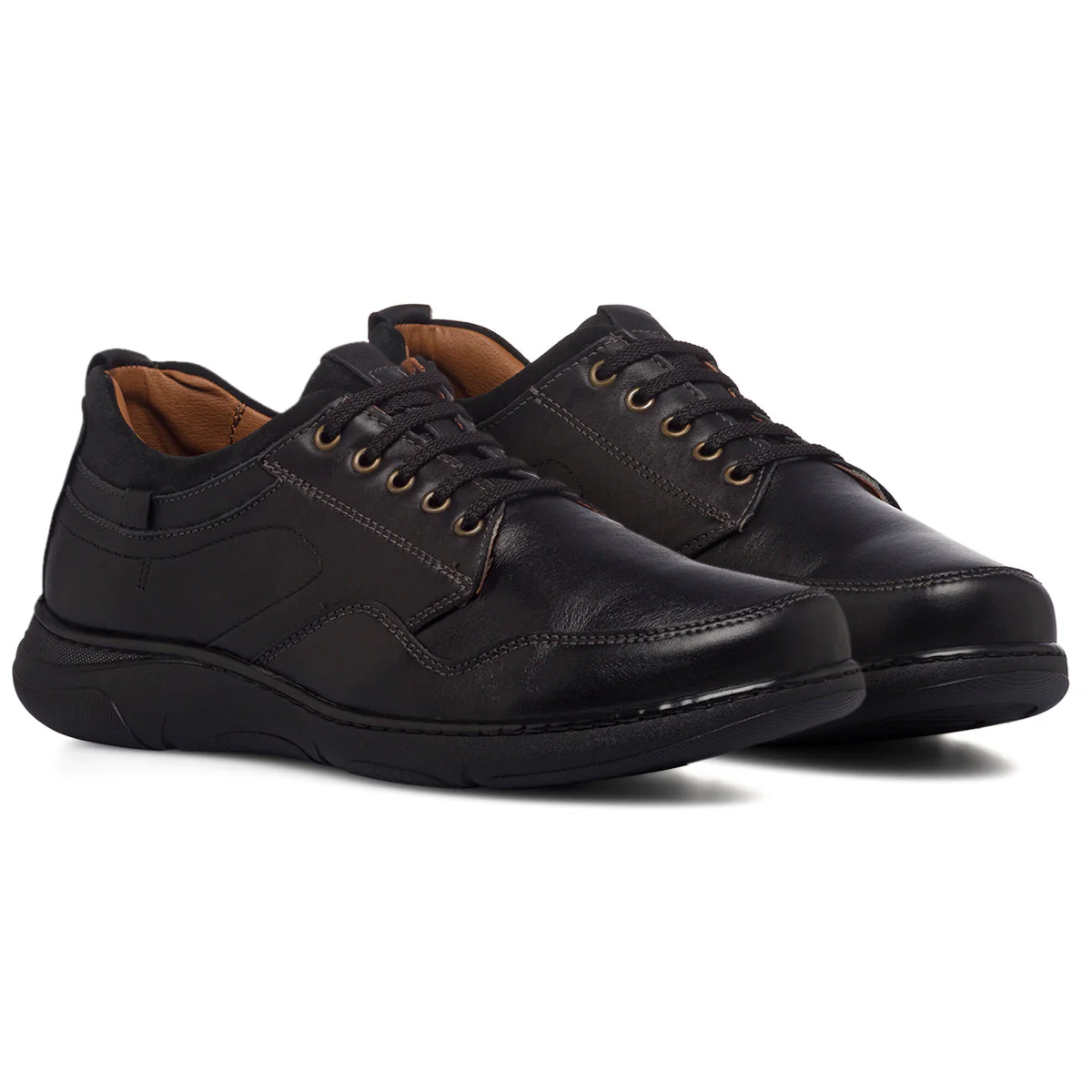 Scarpe comfort nere da uomo in pelle P Essentials - Image 4