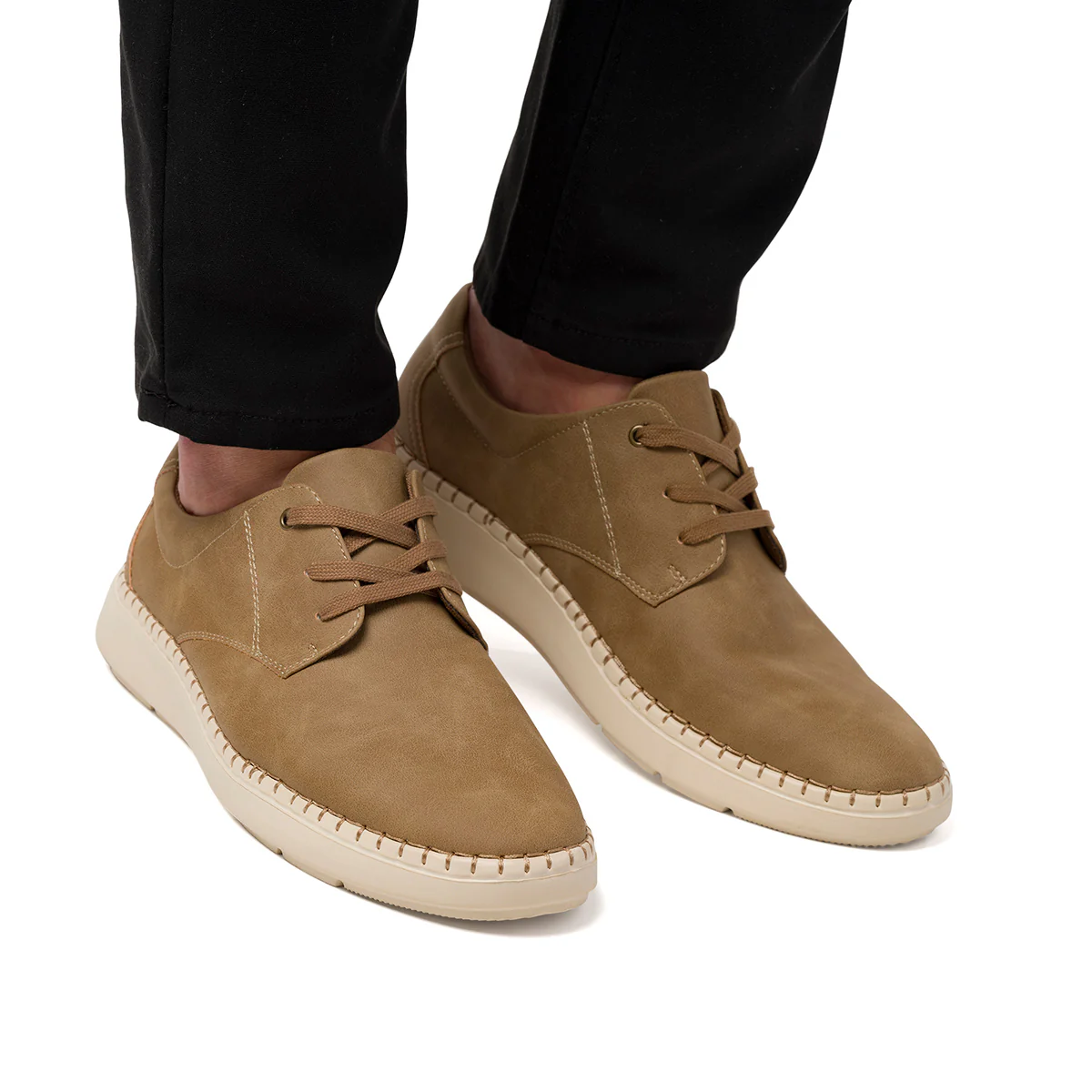 Scarpe comfort taupe da uomo P Soft - Image 3