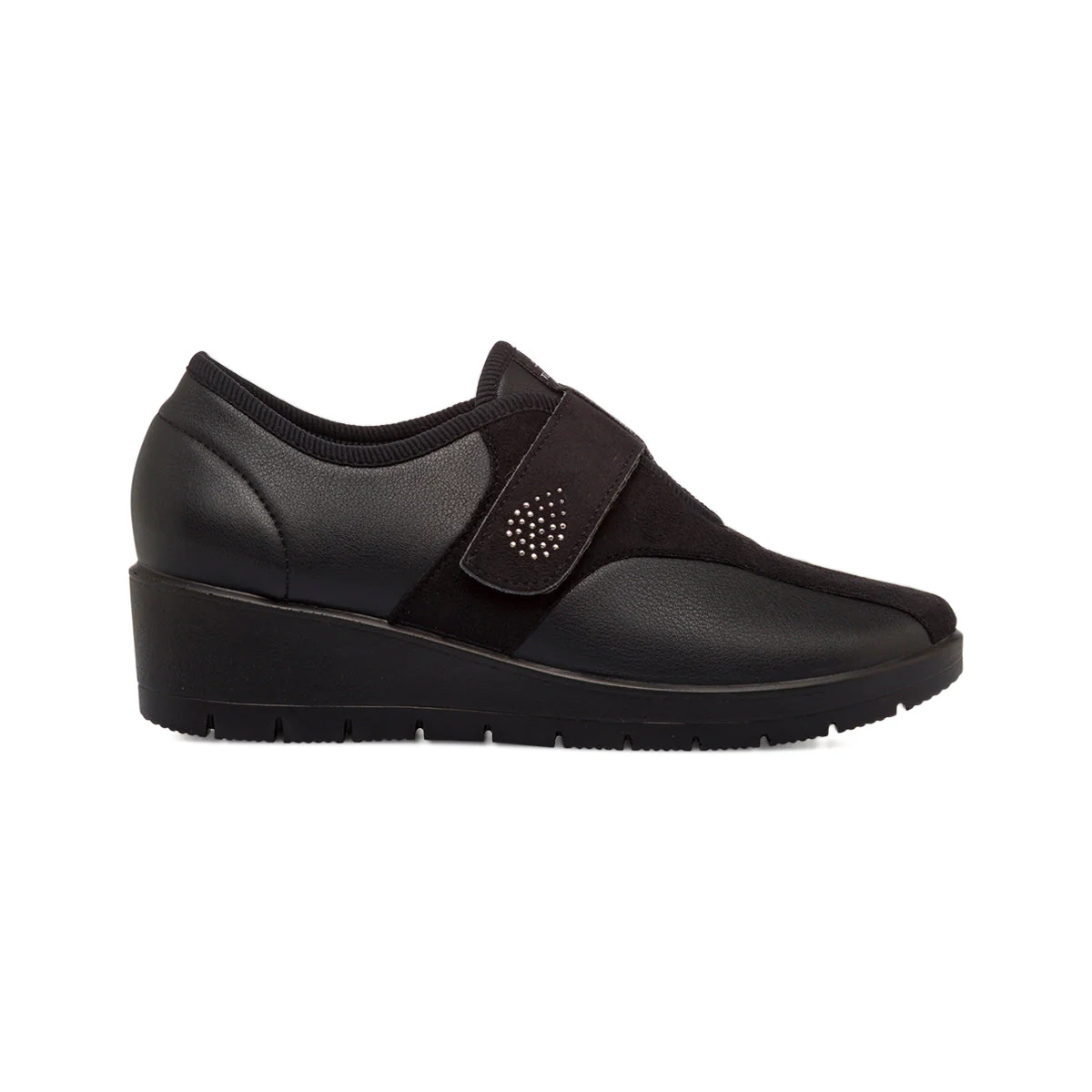 Scarpe con zeppa da Donna nere con cinturino Fly Flot