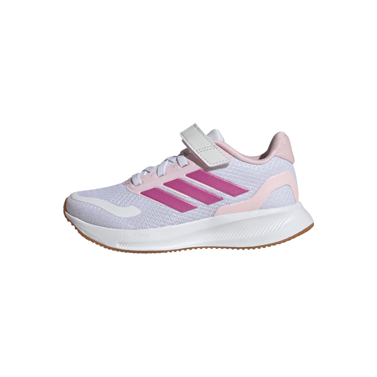 Scarpe da Bambina bianche e rosa con strappo adidas Runfalcon 5 - Image 2