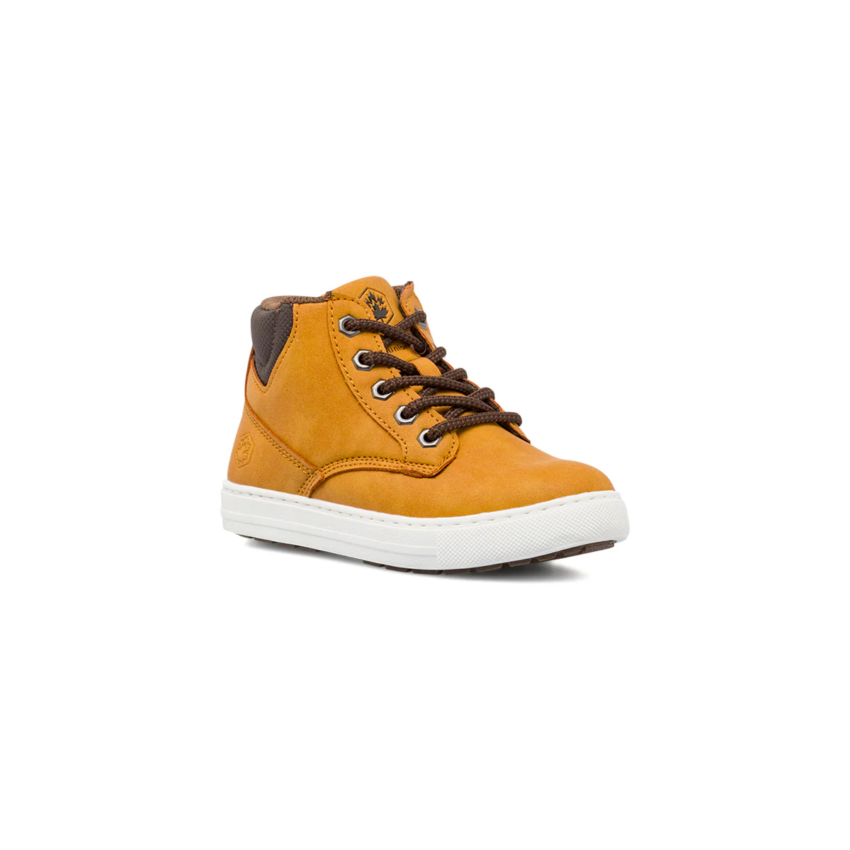 Scarpe da bambino ocra Lumberjack con lacci marroni e chiusura a zip - Image 2