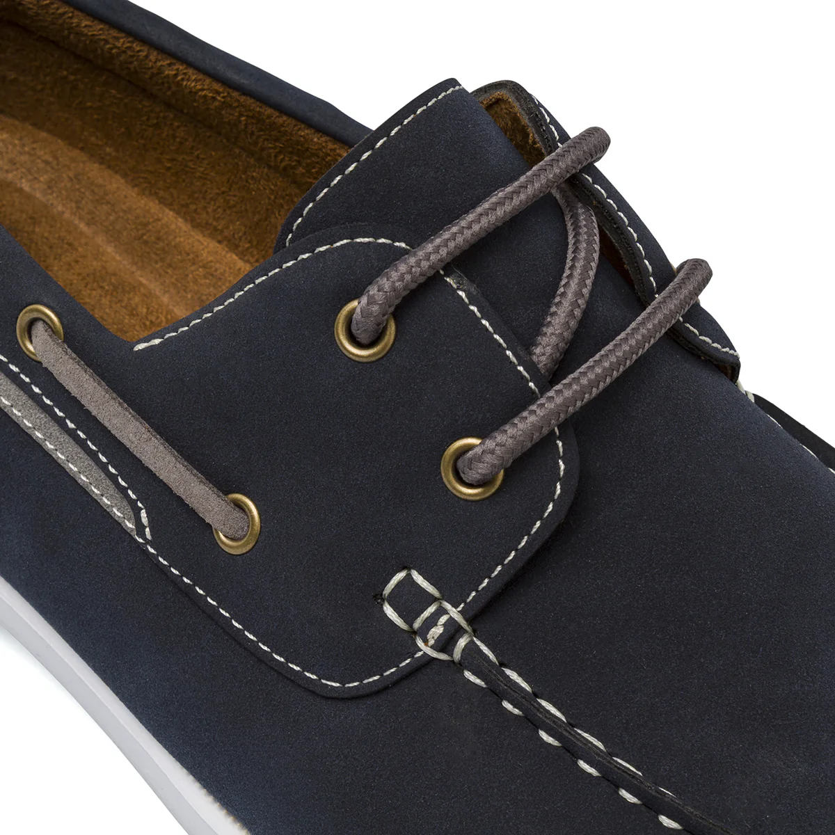 Scarpe da barca Blu da Uomo con cuciture a contrasto Riflessi Urbani - Image 4