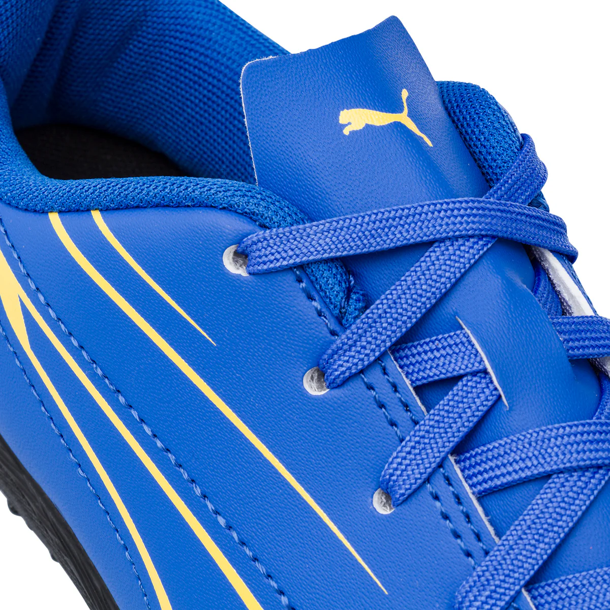 Scarpe da calcetto da bambino blu con dettagli gialli Puma Vitoria - Image 5