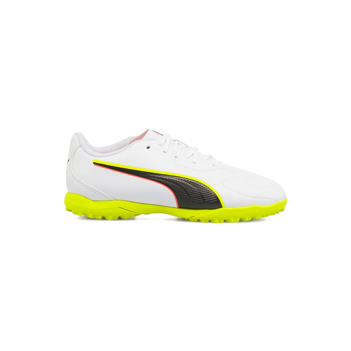 Scarpe da calcetto da Ragazzo bianche e gialle tacchetti TF Puma King