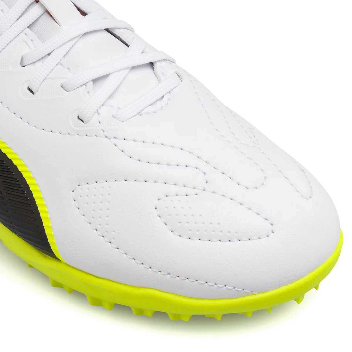 Scarpe da calcetto da Ragazzo bianche e gialle tacchetti TF Puma King - Image 5