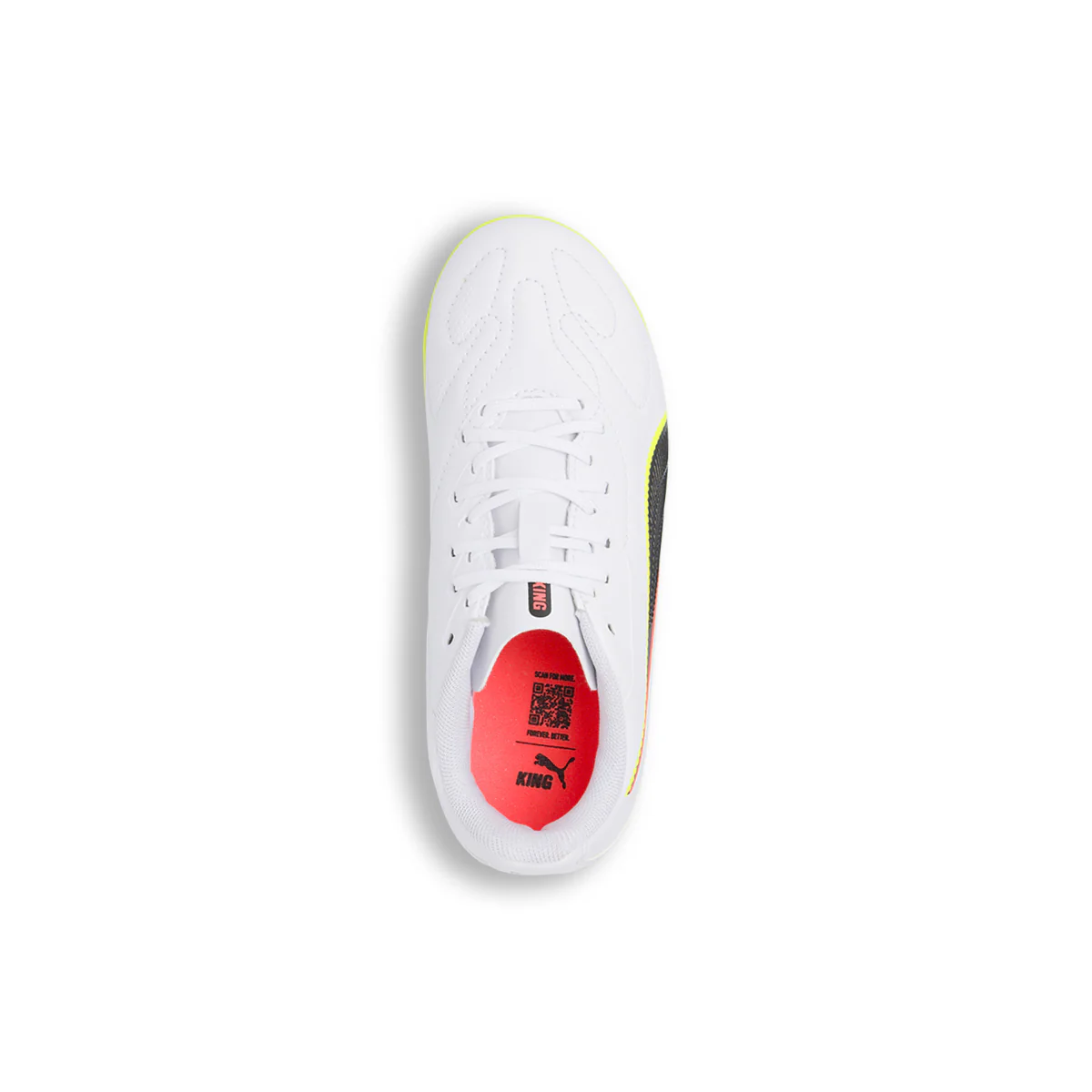 Scarpe da calcetto da Ragazzo bianche e gialle tacchetti TF Puma King - Image 6