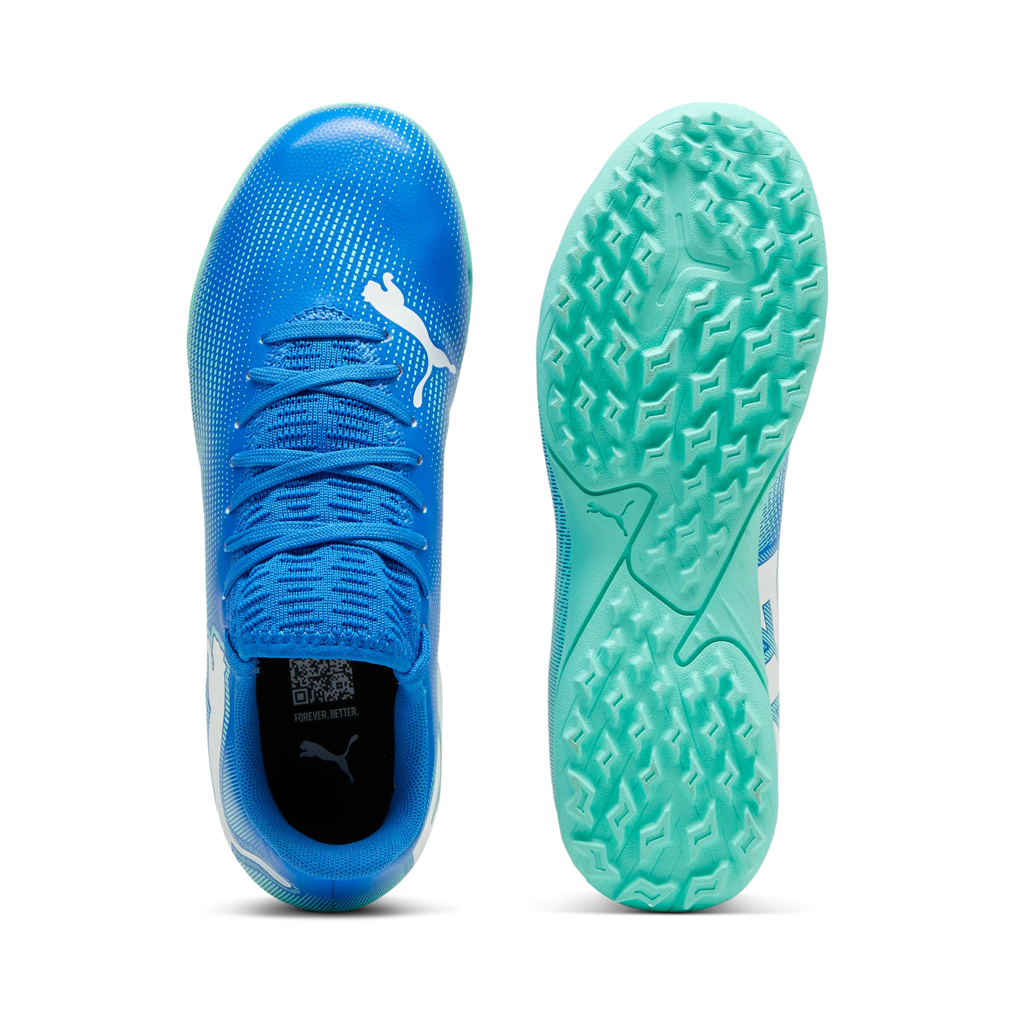 Scarpe da calcetto da ragazzo per erba sintetica blu Puma Future 7 - Image 4