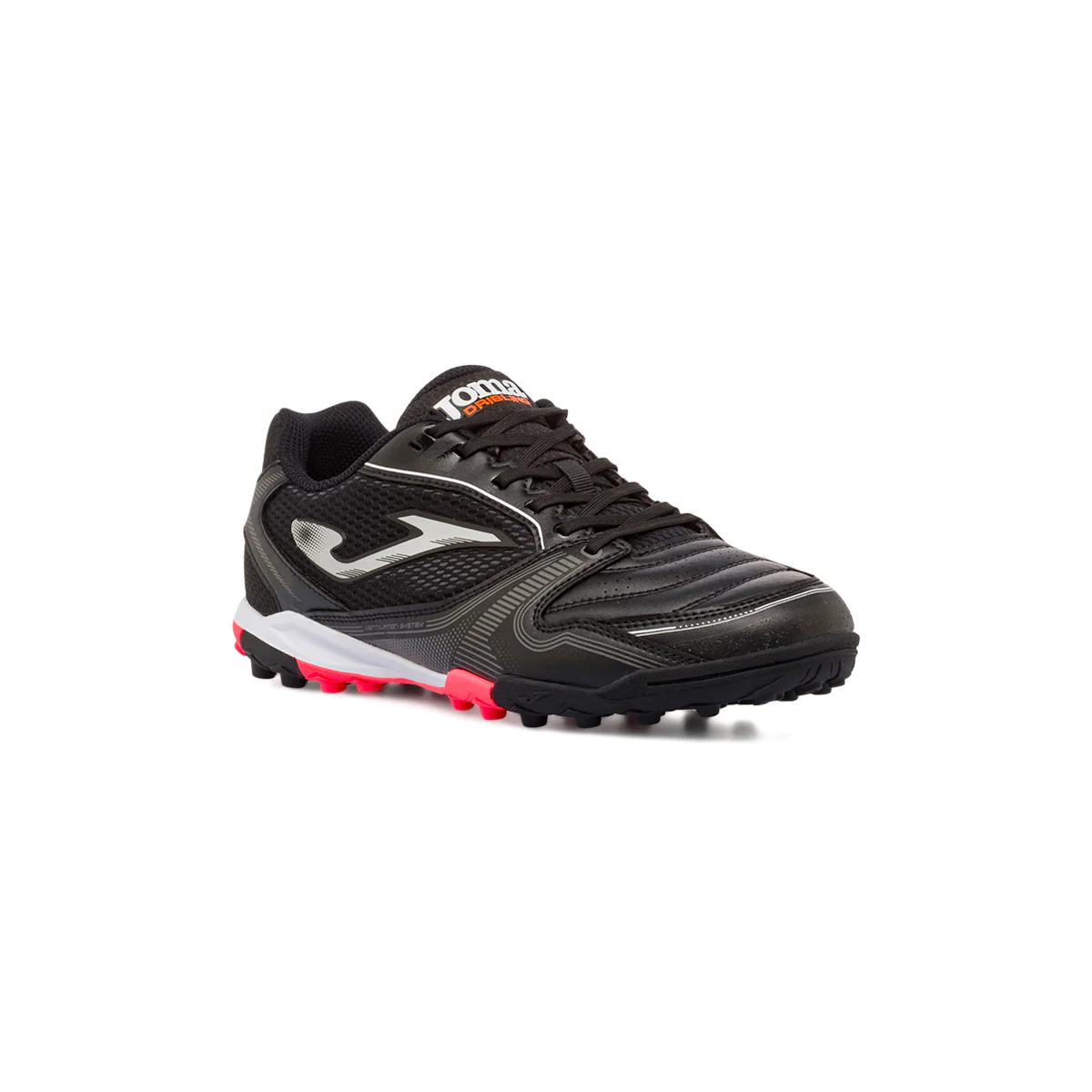 Scarpe da Calcetto Nere con inserti rossi da Uomo Joma Dribling 2501 TF - Image 2