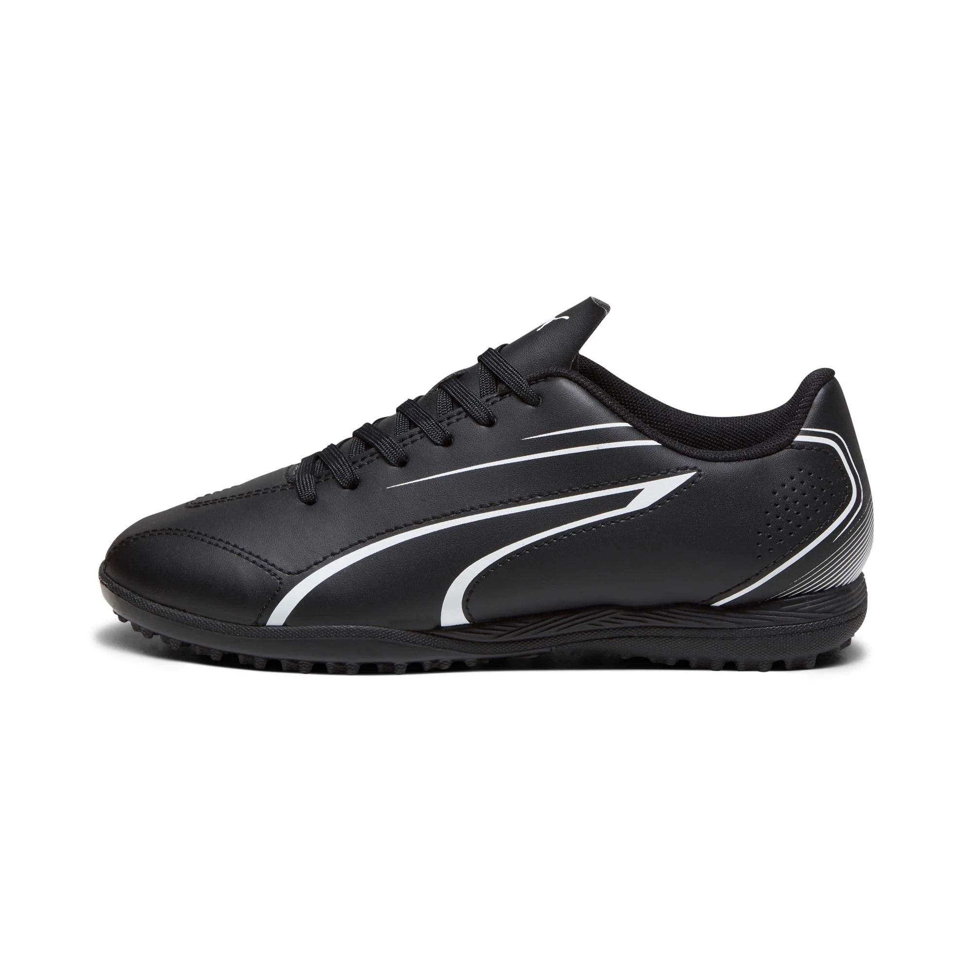 Scarpe da calcetto nere da bambino con dettagli in bianco Puma Vitoria TT Jr - Image 3
