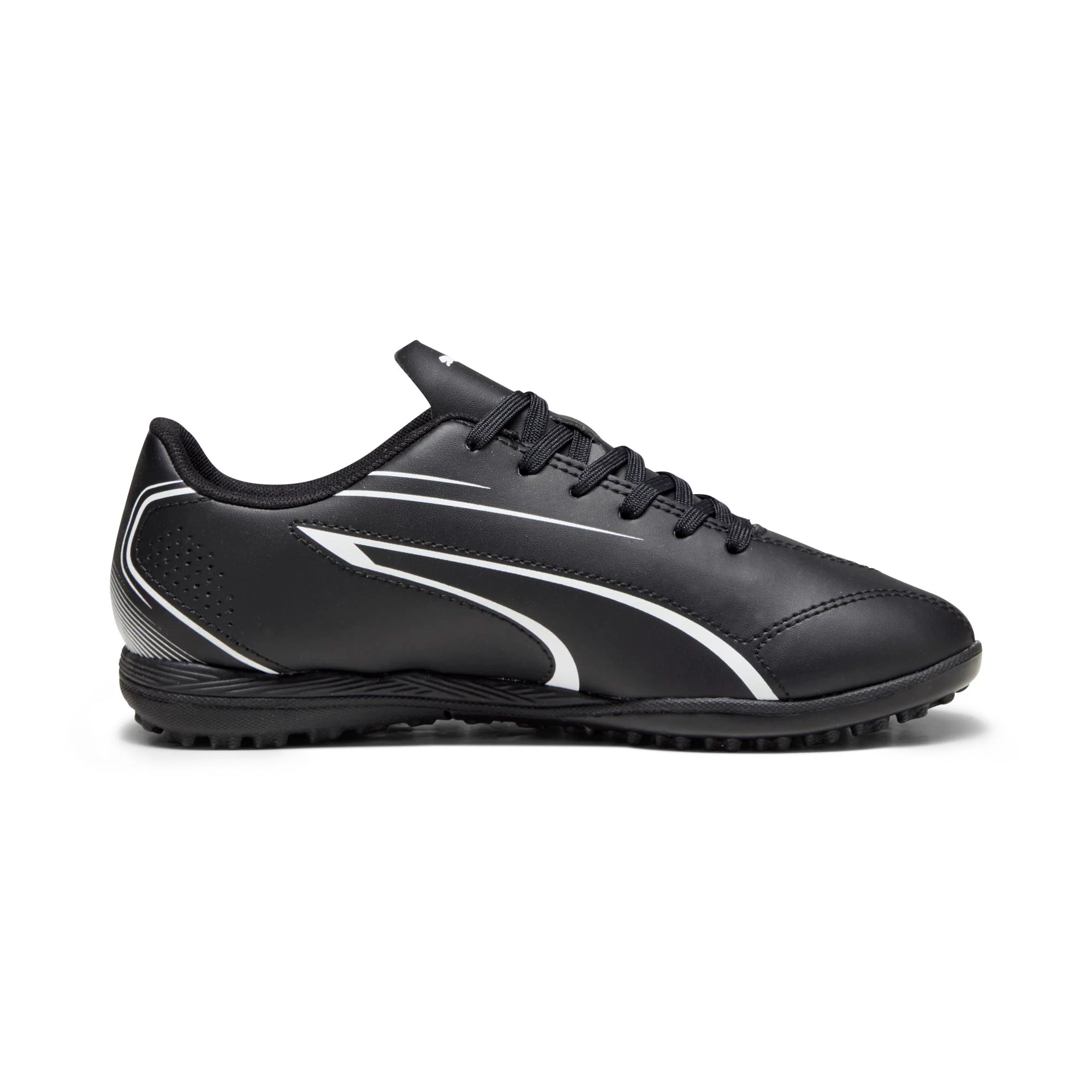 Scarpe da calcetto nere da bambino con dettagli in bianco Puma Vitoria TT Jr - Image 5