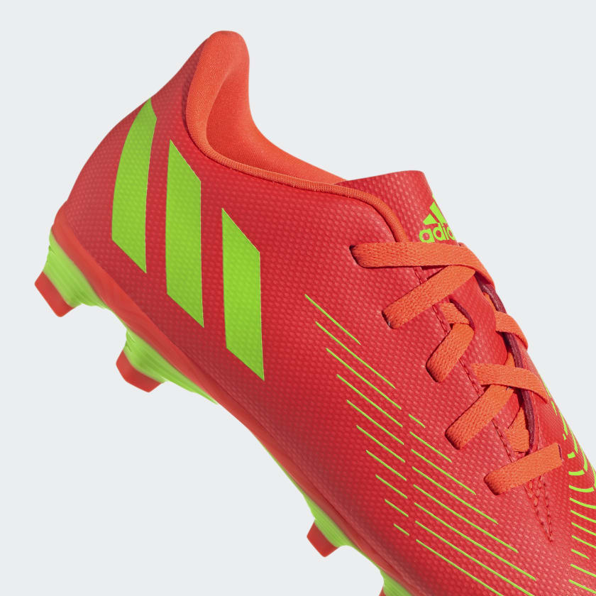 Scarpe da calcio arancioni da bambino adidas Predator Edge 4 FxG J - Image 3