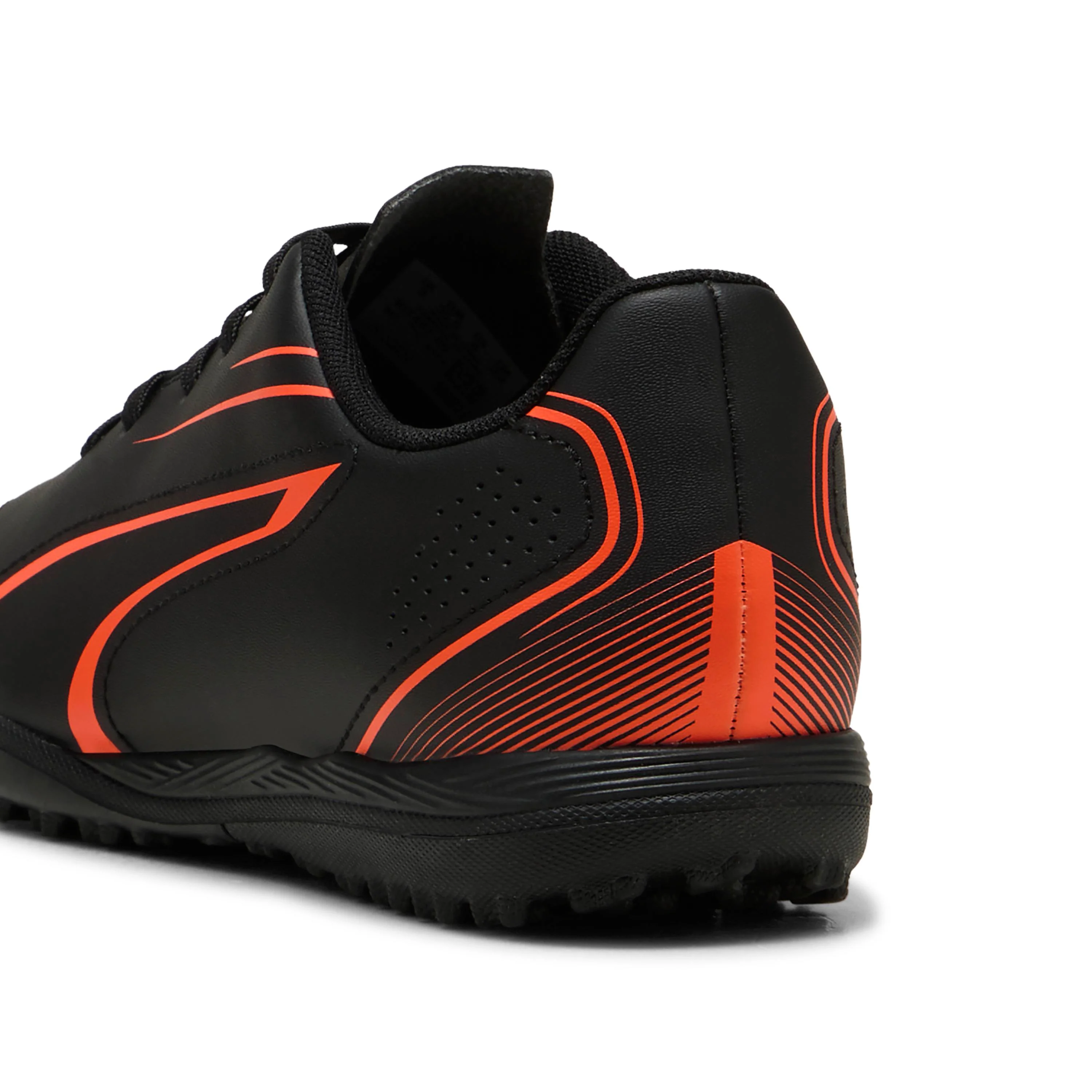 Scarpe da calcetto da Ragazzo Nere con logo Arancione Puma Vitoria - Image 4
