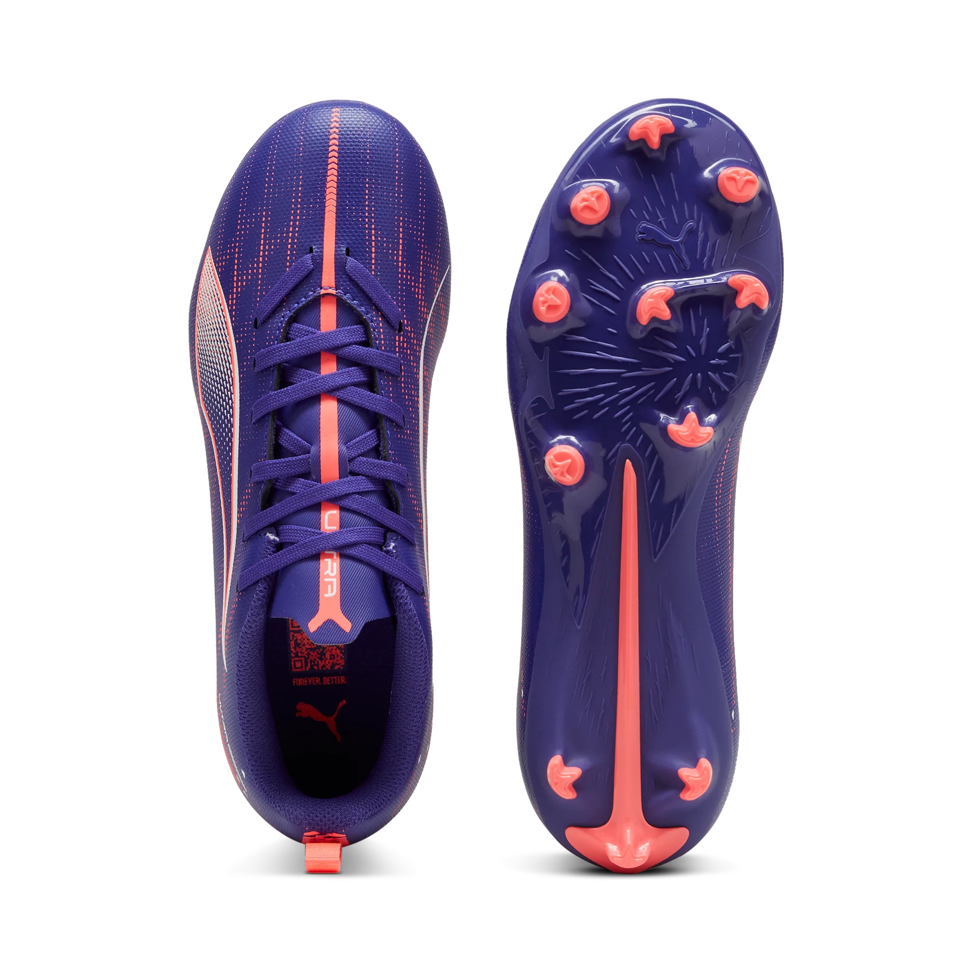 Scarpe da calcio da ragazzo viola Puma Ultra 5 - Image 5