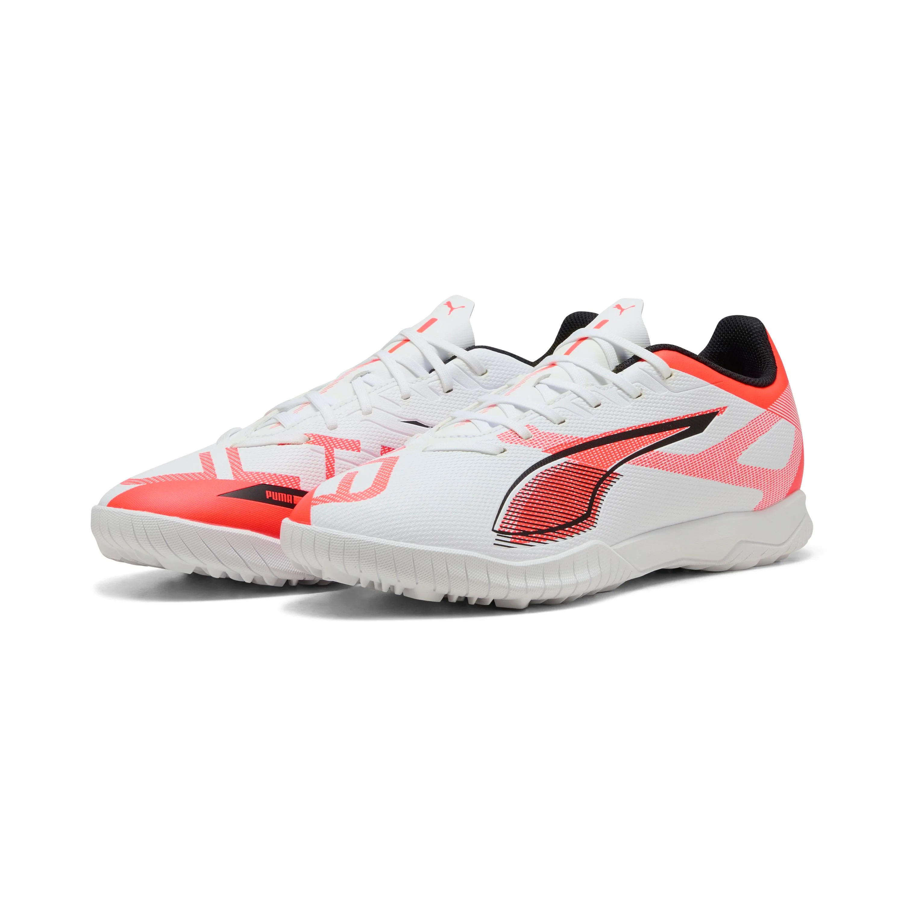 Scarpe da Calcetto da Uomo bianche con inserti in corallo Puma ULTRA 5 PLAY TT