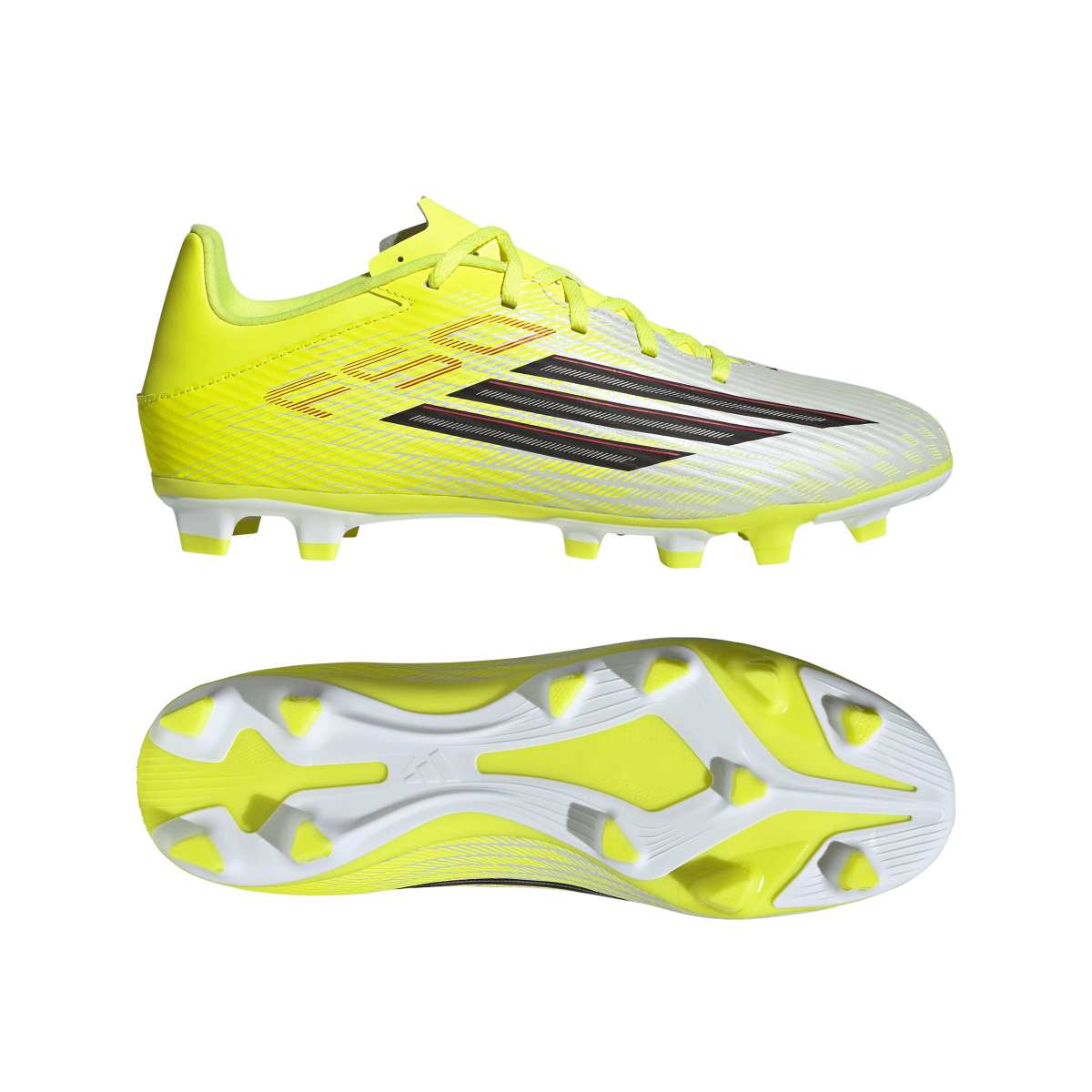Scarpe da calcio da Uomo gialle e bianche con tacchetti FG adidas F50 - Image 11
