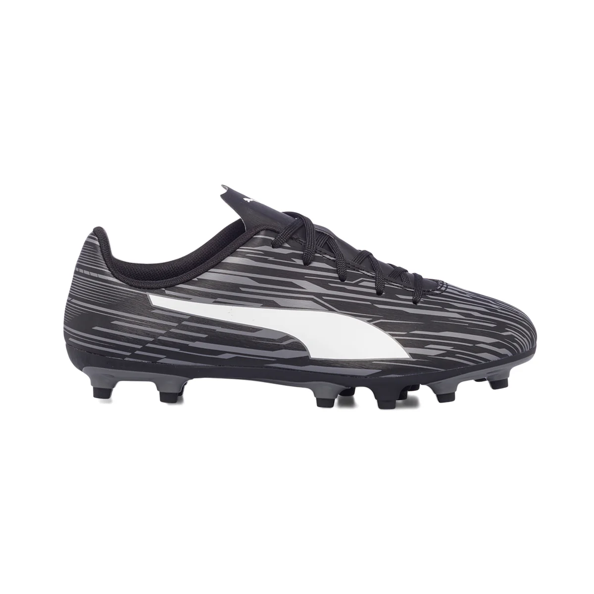 Scarpe da calcio nere da ragazzo Puma Rapido III FG/AG Jr