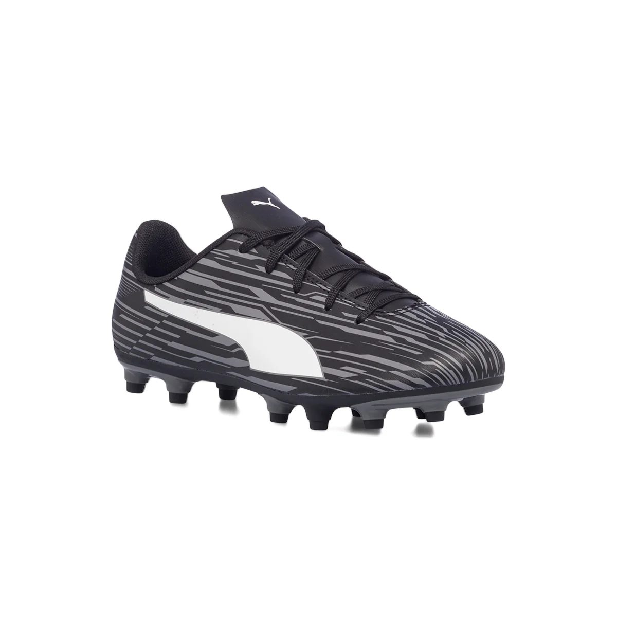Scarpe da calcio nere da ragazzo Puma Rapido III FG/AG Jr - Image 2