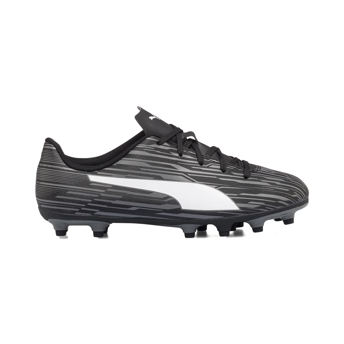 Scarpe da calcio nere da ragazzo Puma Rapido III FG/AG Jr