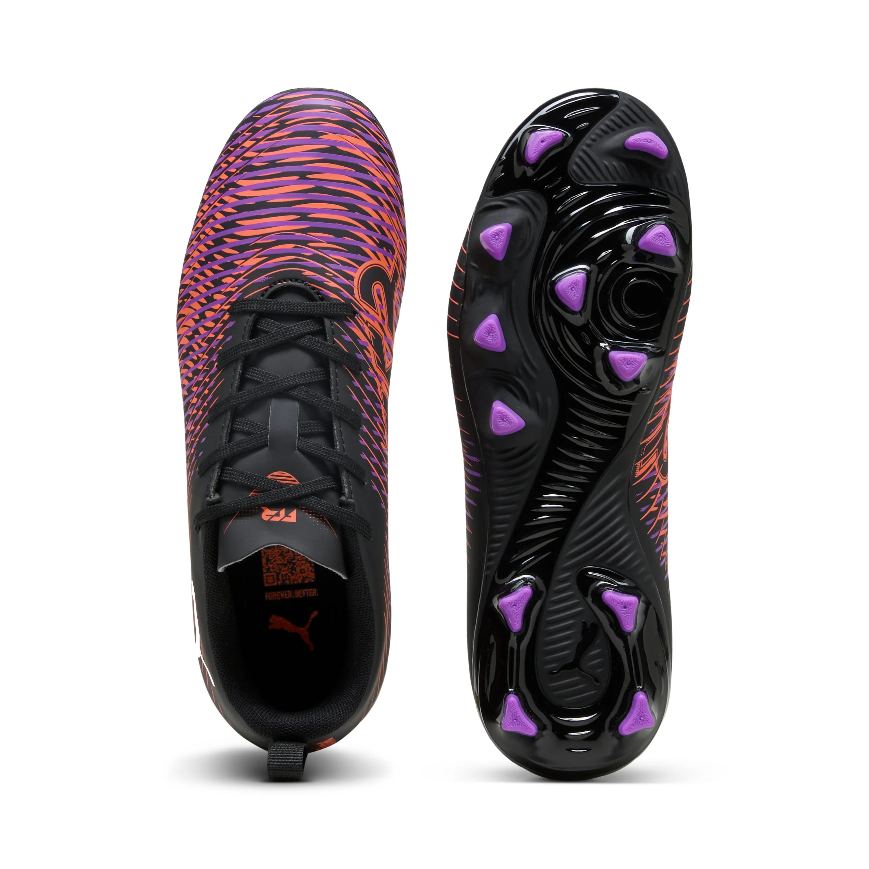 Scarpe da Calcio Nere da bambino con logo laterale FUTURE 8 PLAY FG/AG Puma - Image 4