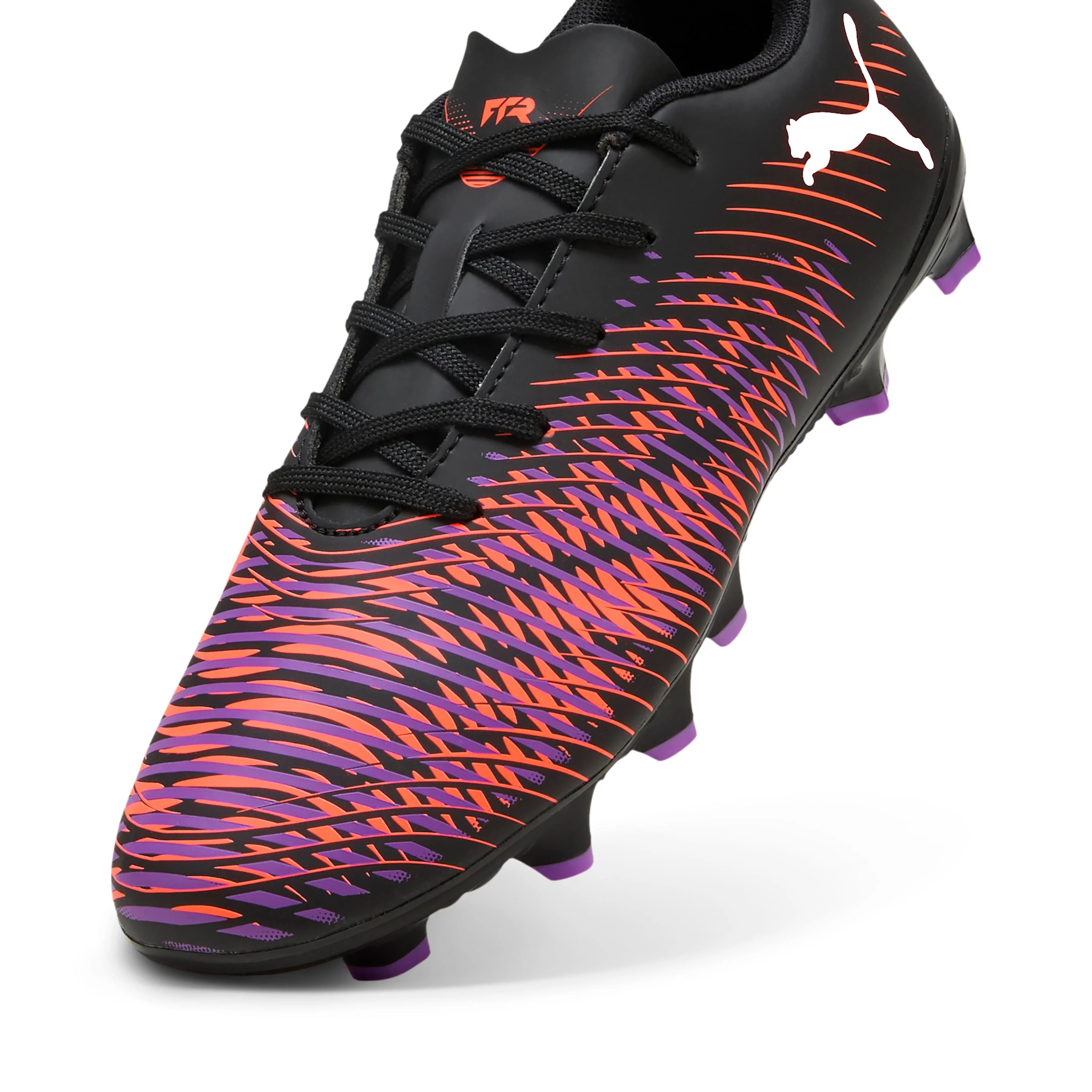 Scarpe da Calcio Nere da bambino con logo laterale FUTURE 8 PLAY FG/AG Puma - Image 5