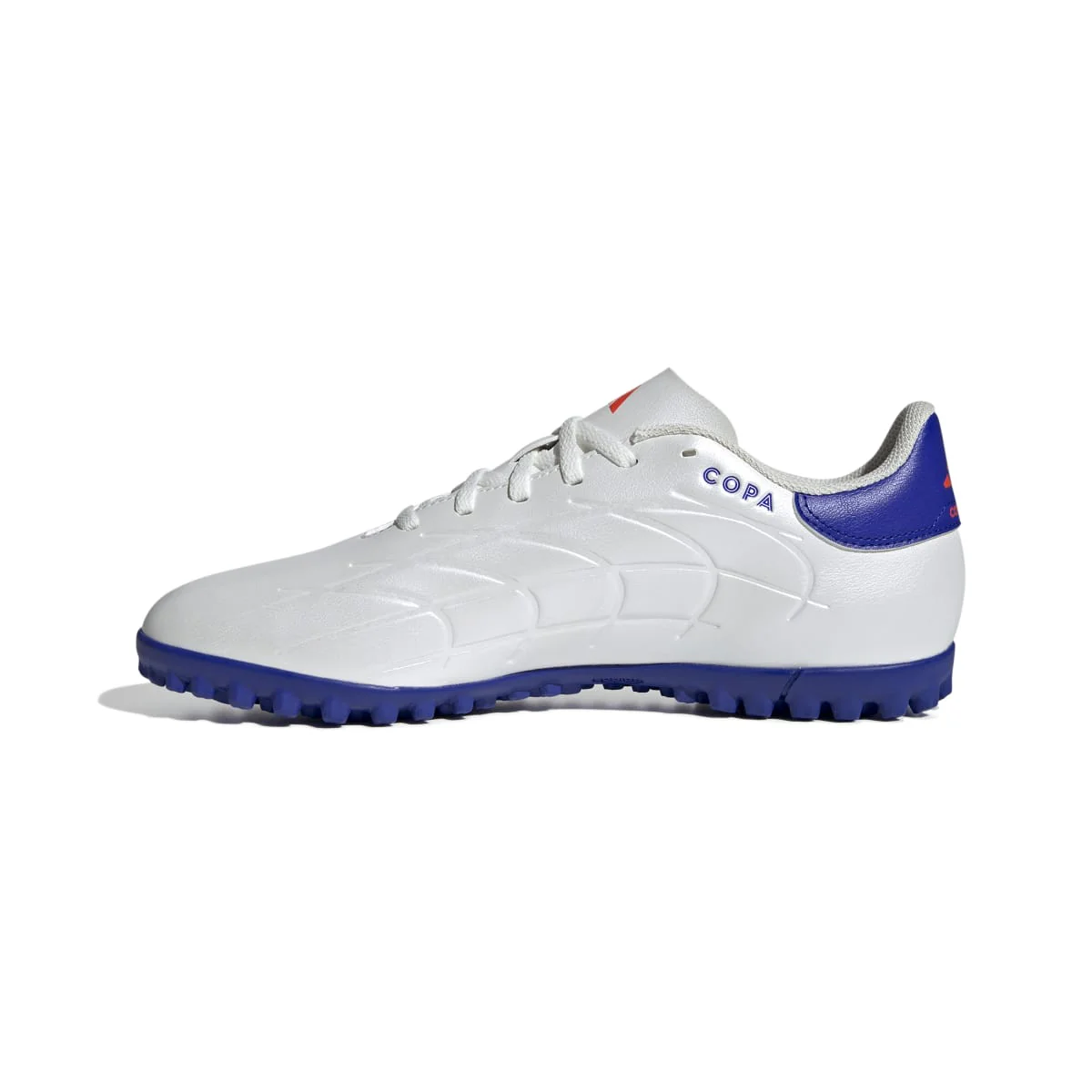 Scarpe da calcio per erba sintetica da uomo bianche e blu adidas Copa Pure 2 CLUB TF - Image 5