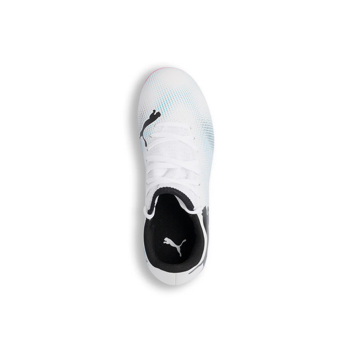 Scarpe da calcio per terreni duri bianche da bambino Puma Future 7 Play FG/AG Jr - Image 6