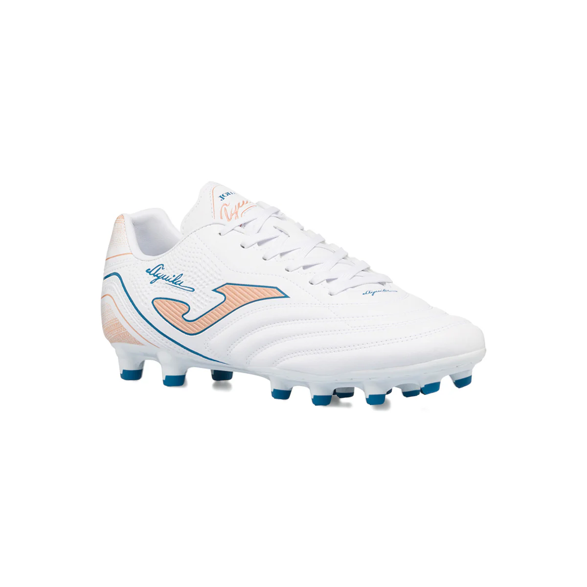 Scarpe da calcio per terreni duri bianche e oro Joma Aguila FG - Image 2