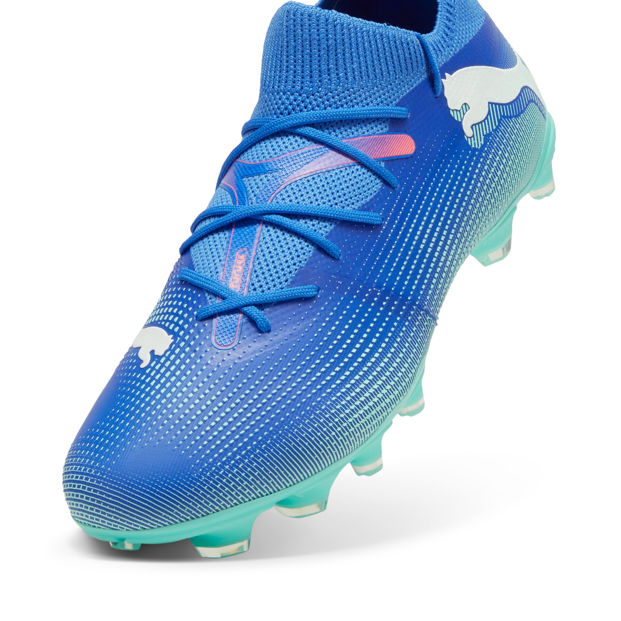 Scarpe da calcio per terreni duri da uomo blu e azzurre Puma Future 7 - Image 3
