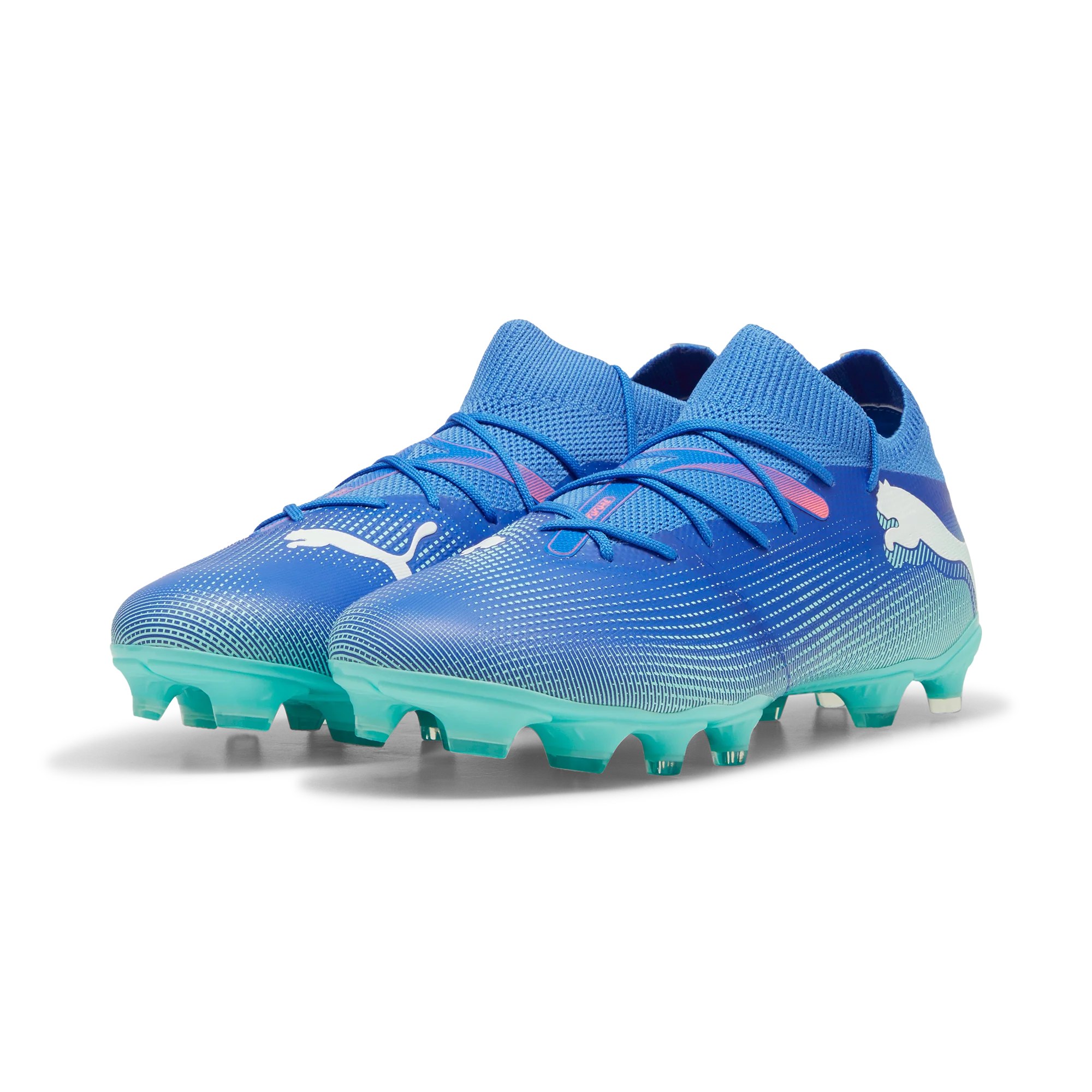 Scarpe da calcio per terreni duri da uomo blu e azzurre Puma Future 7 - Image 4
