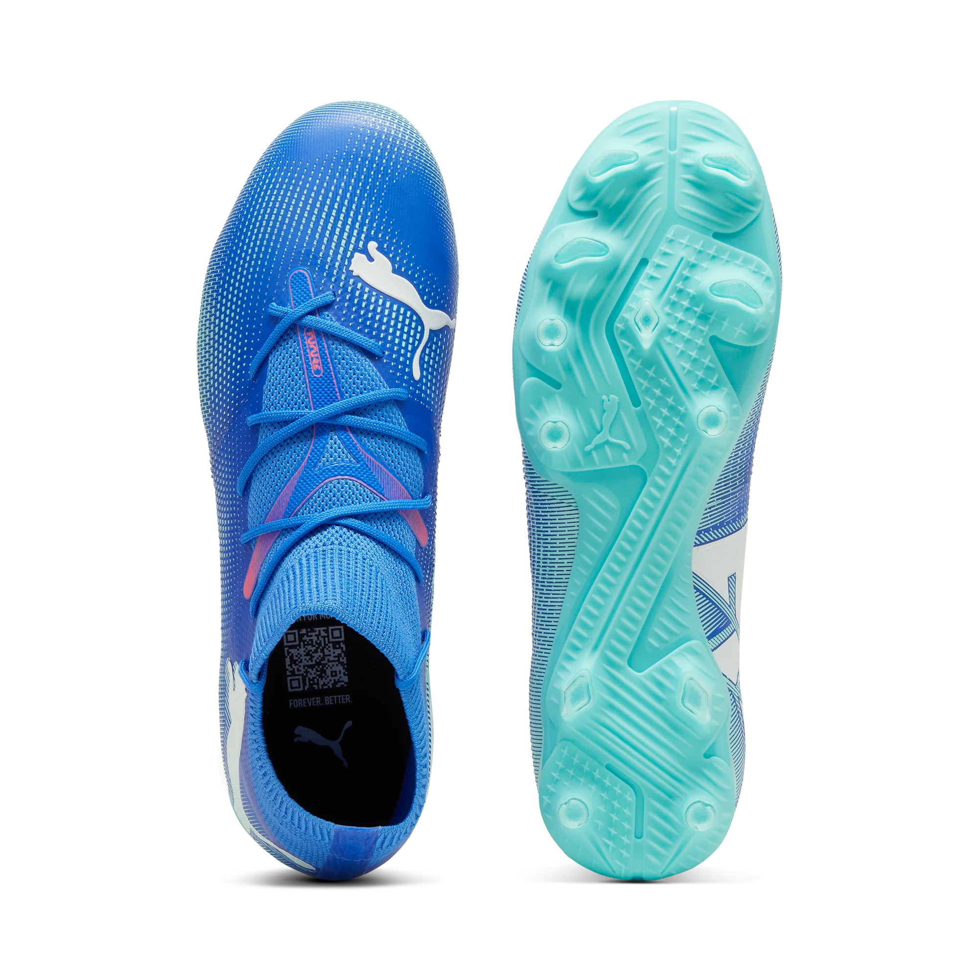Scarpe da calcio per terreni duri da uomo blu e azzurre Puma Future 7 - Image 7
