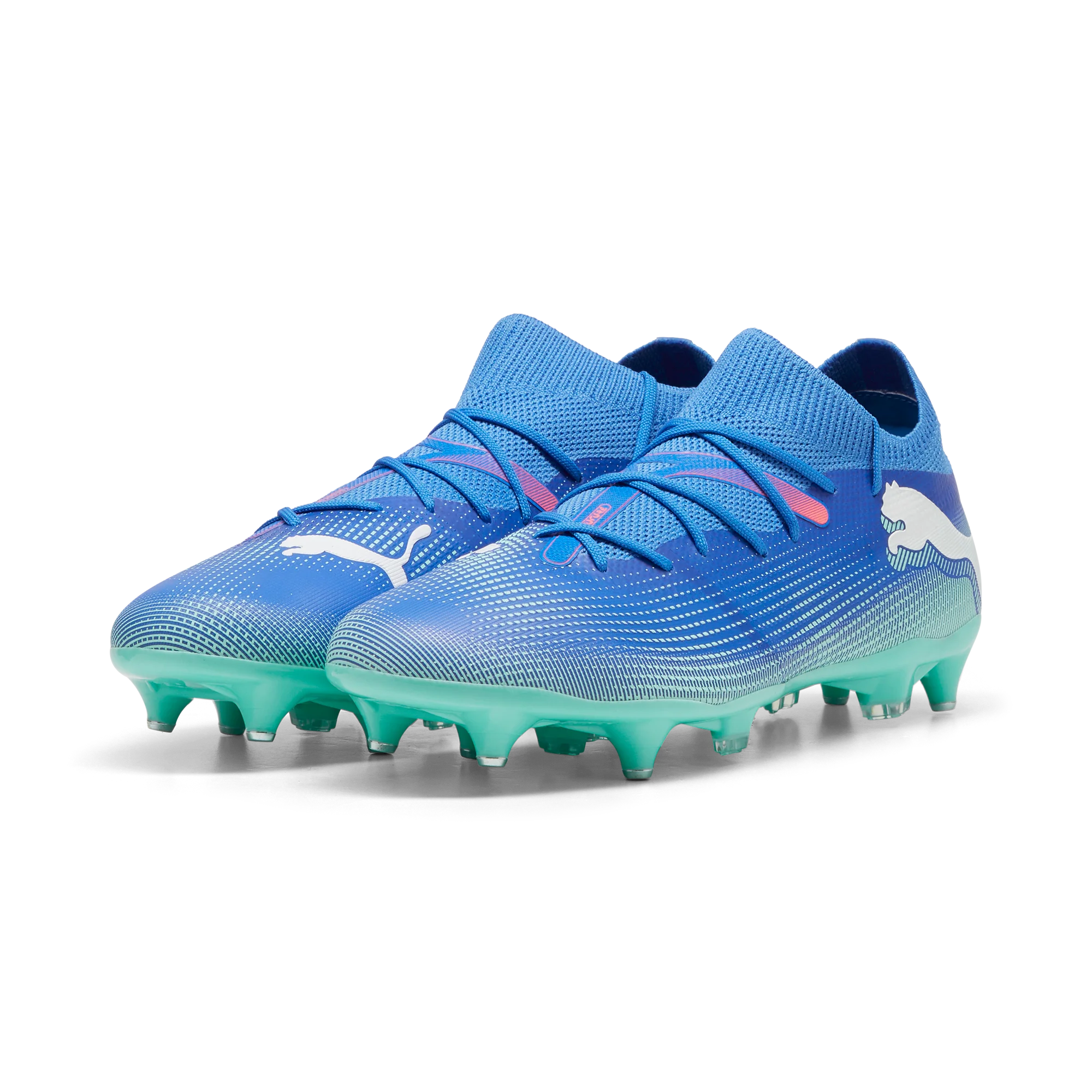Scarpe da calcio per terreni duri da uomo blu e azzurre Puma Future 7 - Image 3