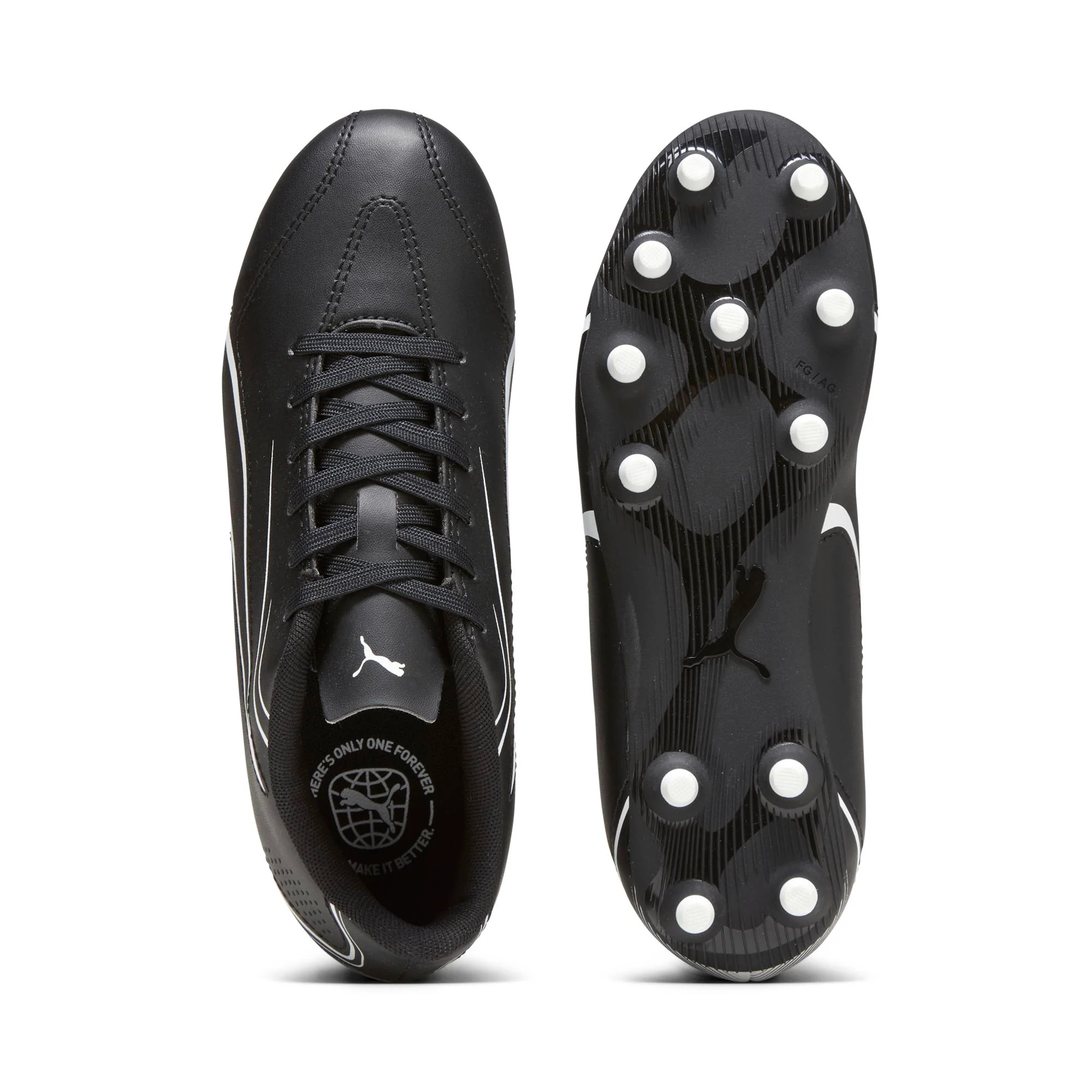 Scarpe da calcio per terreni duri nere da bambino Puma Vitoria FG/AG Jr - Image 4