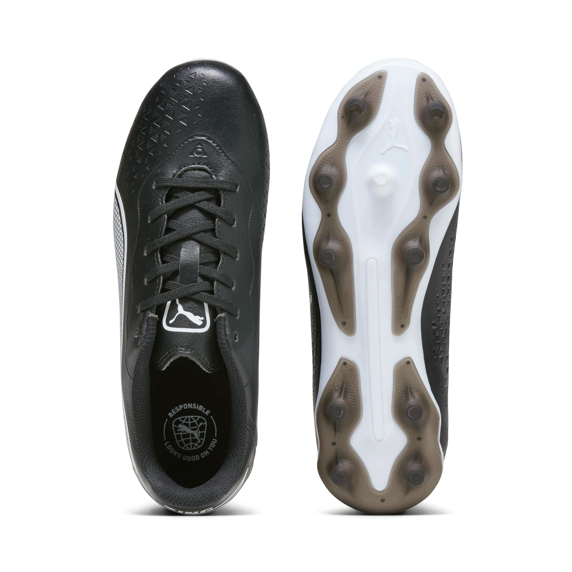 Scarpe da calcio per terreni duri nere da ragazzo Puma King Match FG/AG Jr - Image 4