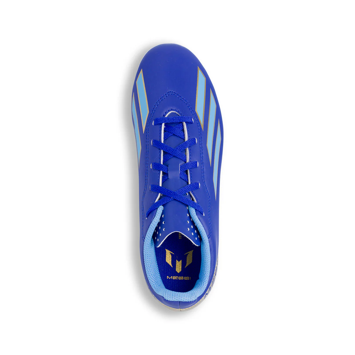 Scarpe da calcio per terreni erbosi da ragazzo blu adidas Crazyfast Club FXG Messi - Image 3