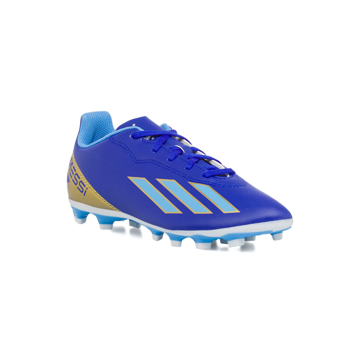 Scarpe da calcio per terreni erbosi da ragazzo blu adidas Crazyfast Club FXG Messi - Image 4