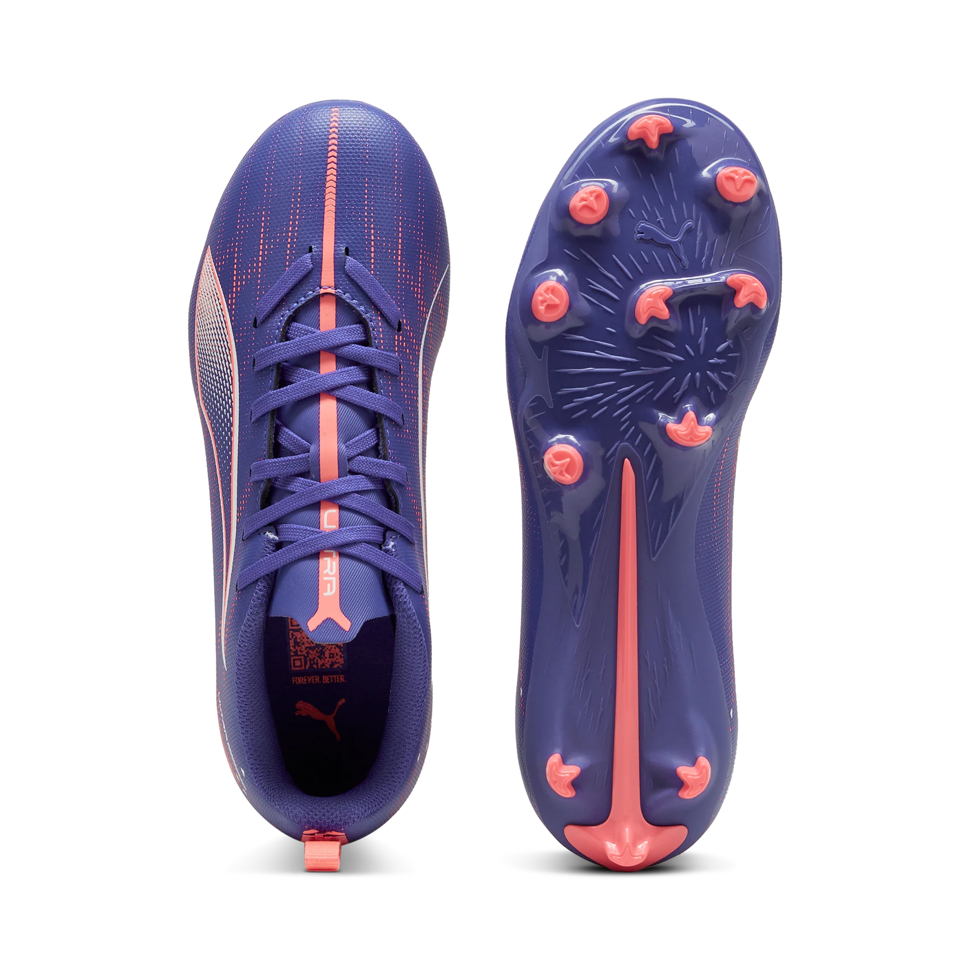 Scarpe da calcio viola e arancione da ragazzo Puma ULTRA 5 PLAY - Image 6