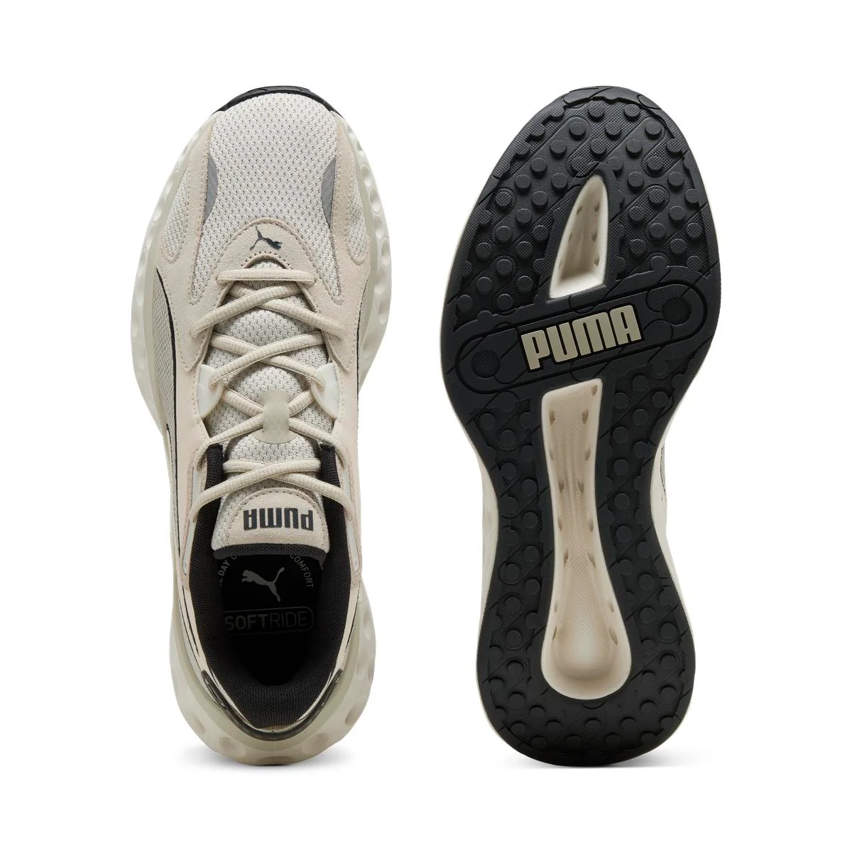 Scarpe sportive beige da Uomo Puma Softride Frequence Desert - Image 4
