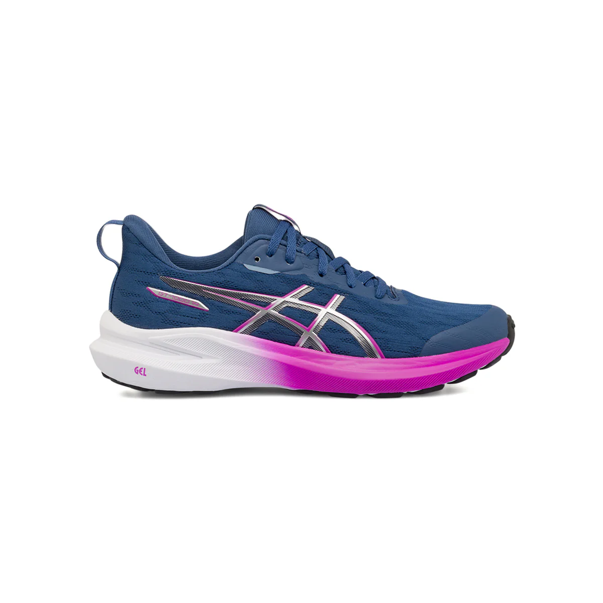 Scarpe da corsa da Ragazza blu e viola in tessuto Asics GT-1000 14