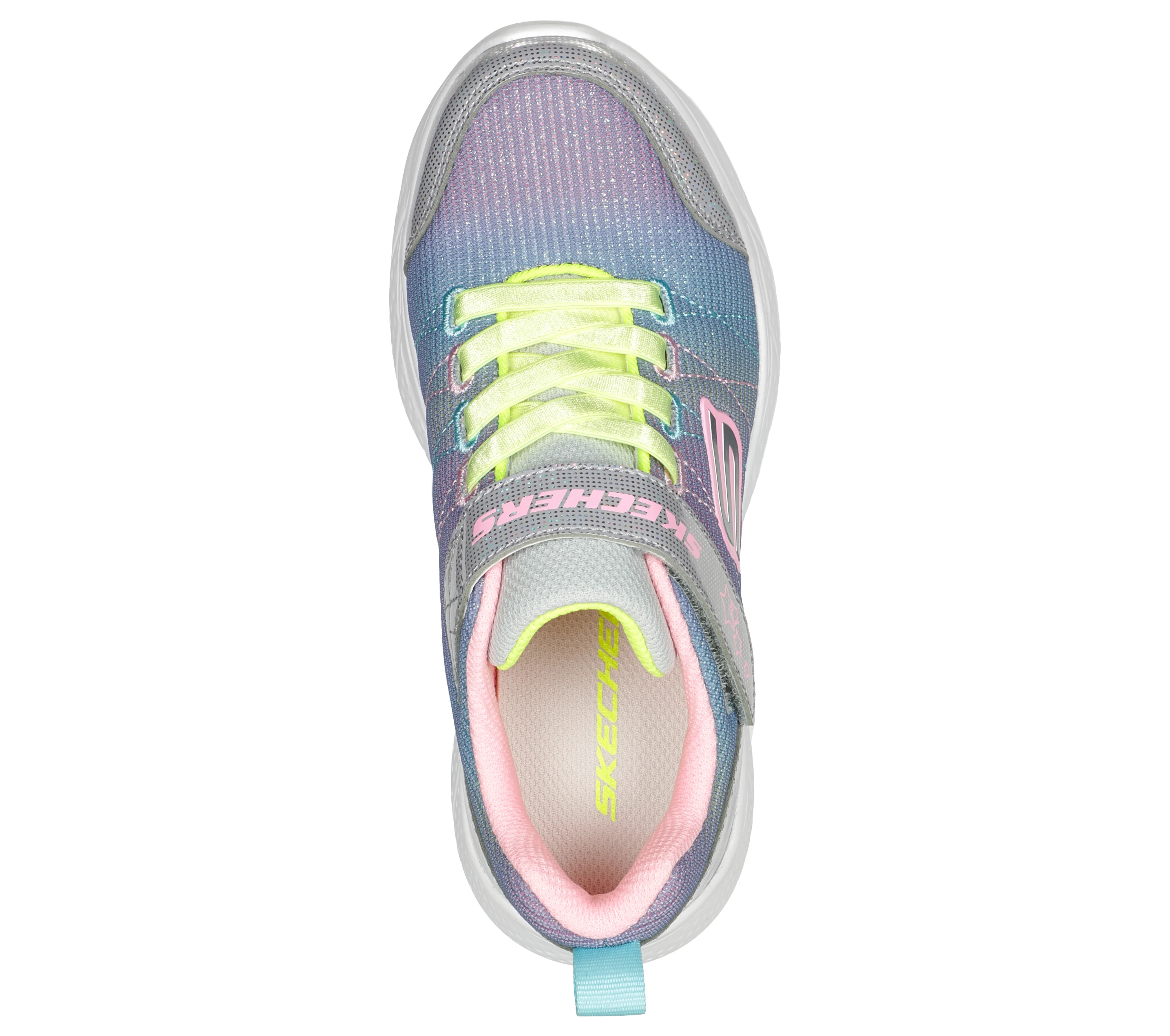 Scarpe da ginnastica arcobaleno glitterate in mesh da bambina Skechers Snap Sprints 2.0 - Image 2