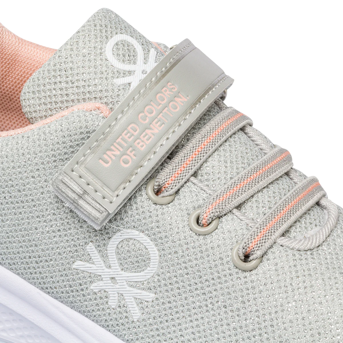 Scarpe da ginnastica argento effetto glitterato da bambina Benetton Pepper - Image 6