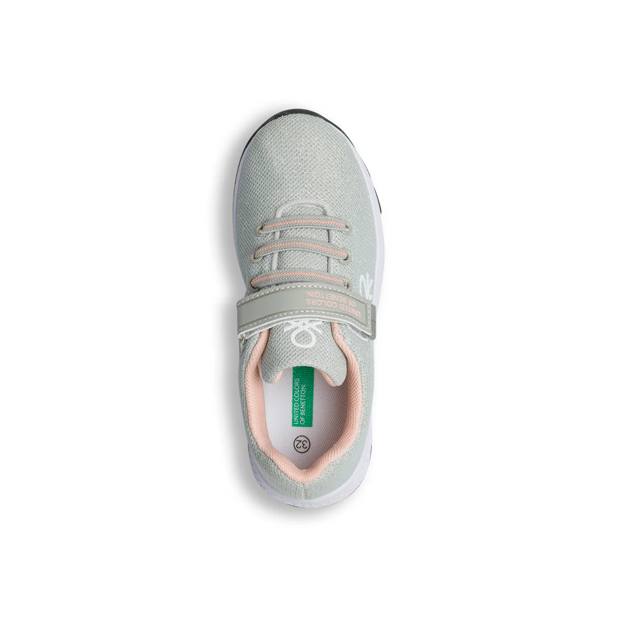 Scarpe da ginnastica argento effetto glitterato da bambina Benetton Pepper - Image 8