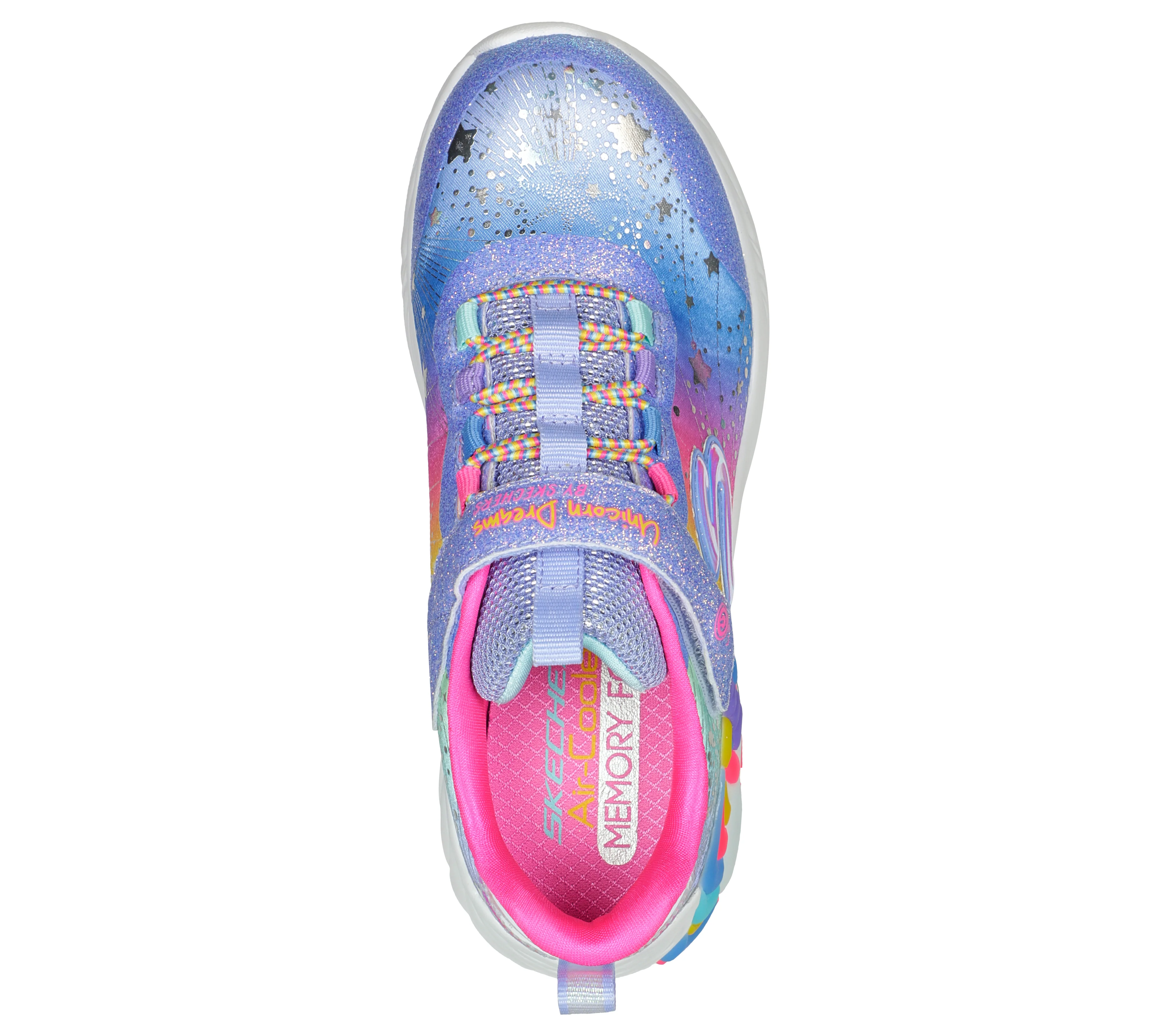 Scarpe da ginnastica azzurre da bambina con unicorno e luci nella suola Skechers S-Lights: Unicorn D - Image 2