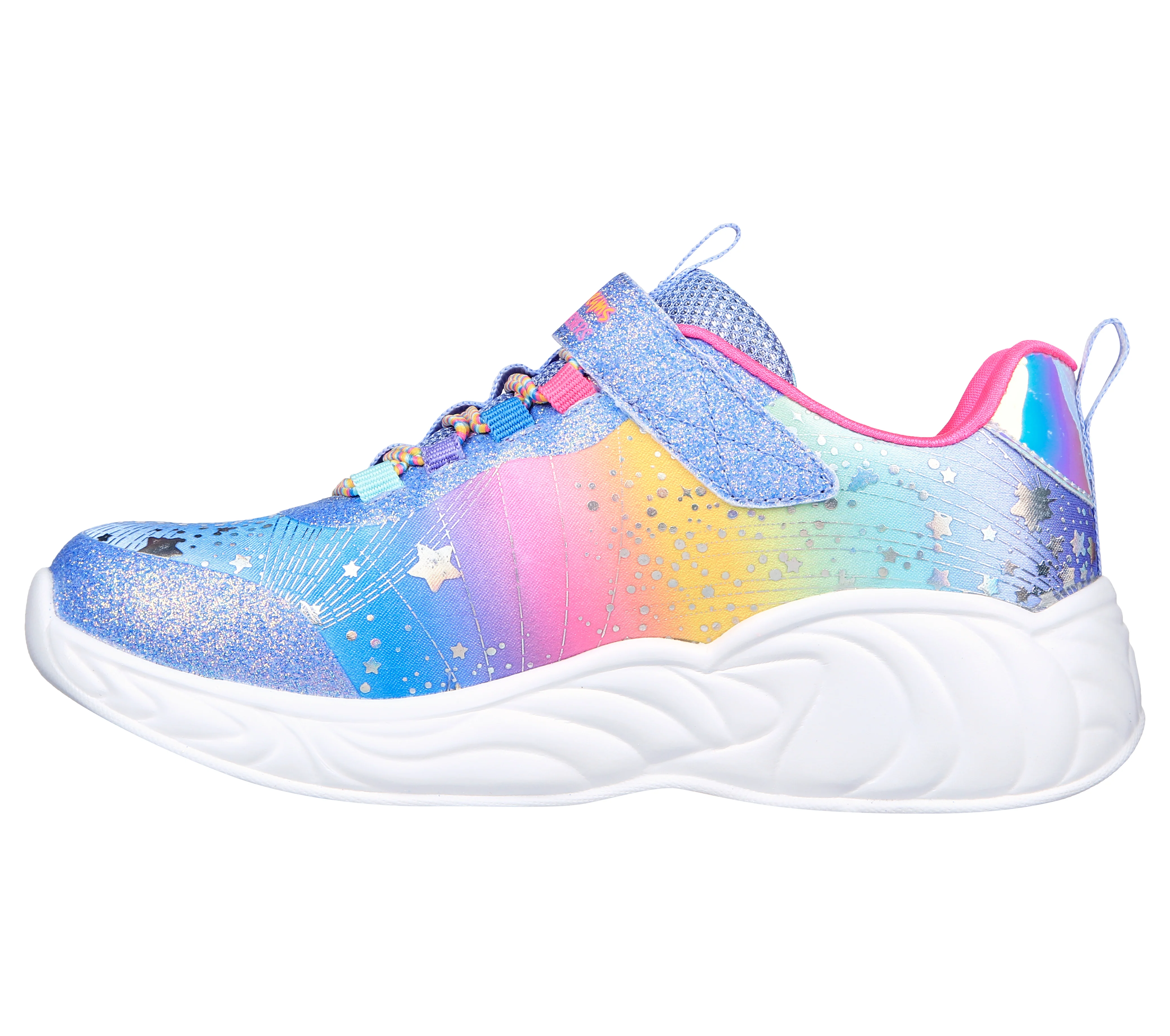 Scarpe da ginnastica azzurre da bambina con unicorno e luci nella suola Skechers S-Lights: Unicorn D - Image 4